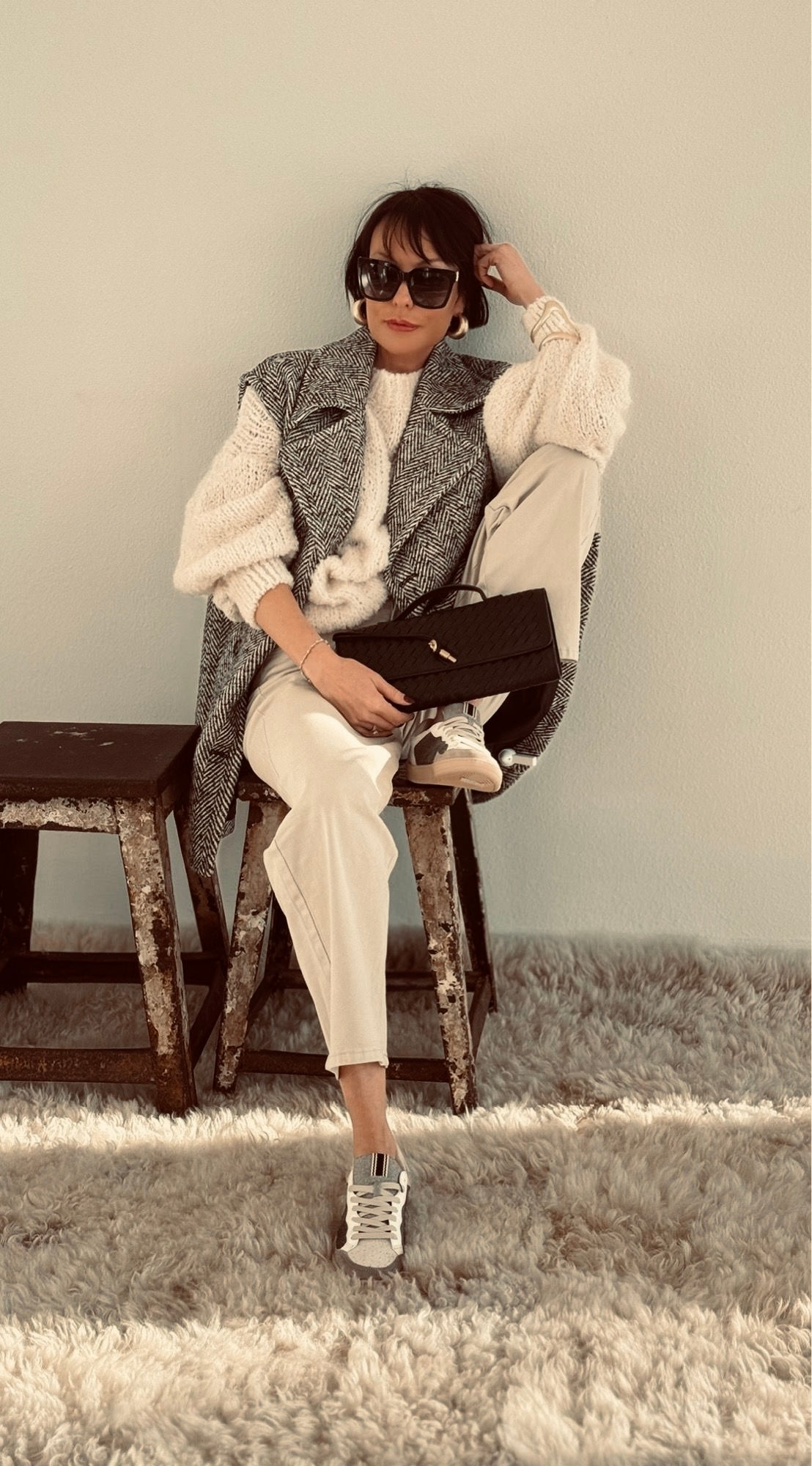 Coat April no arms grafite