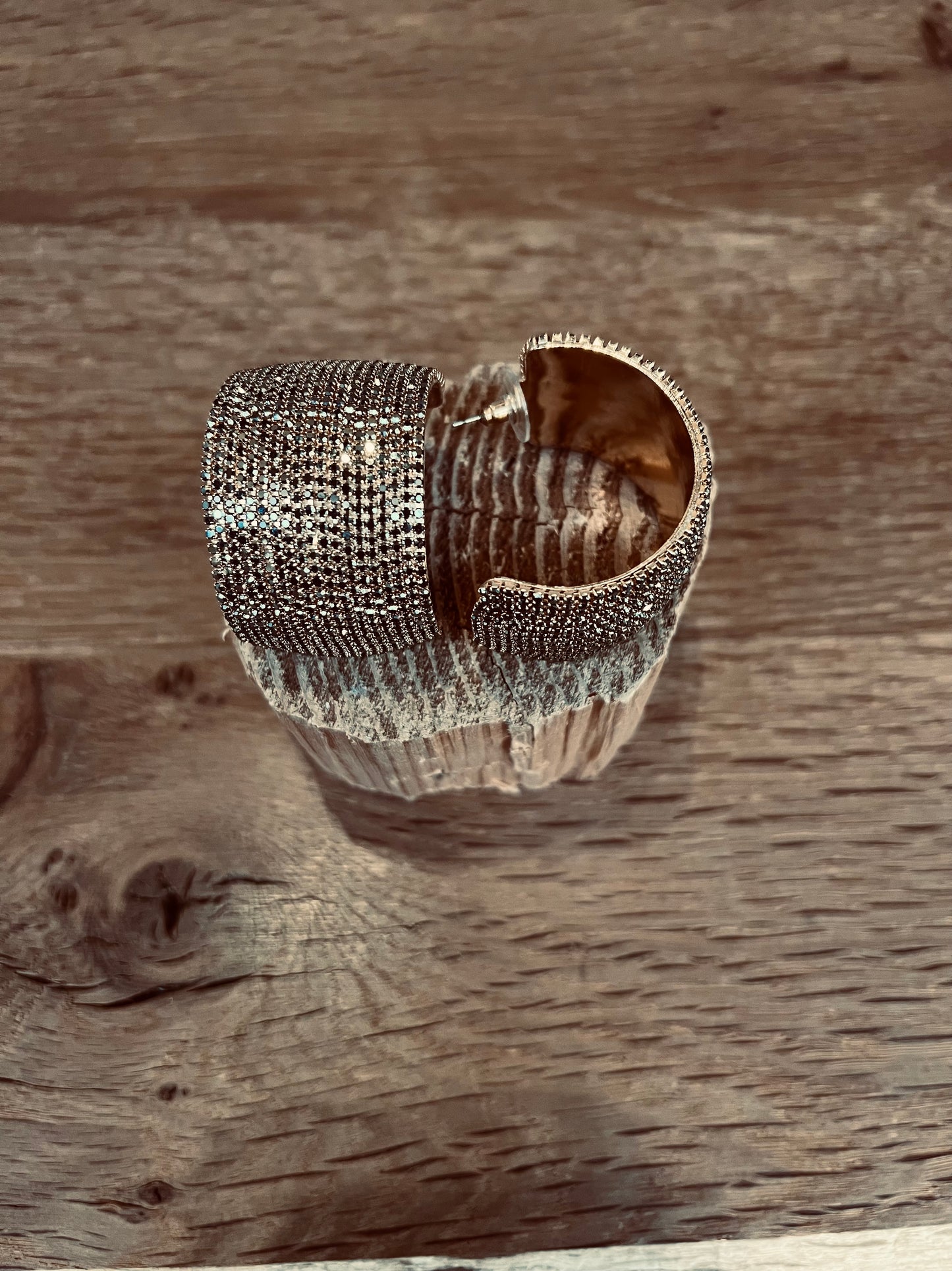 Earrings creole sparkled