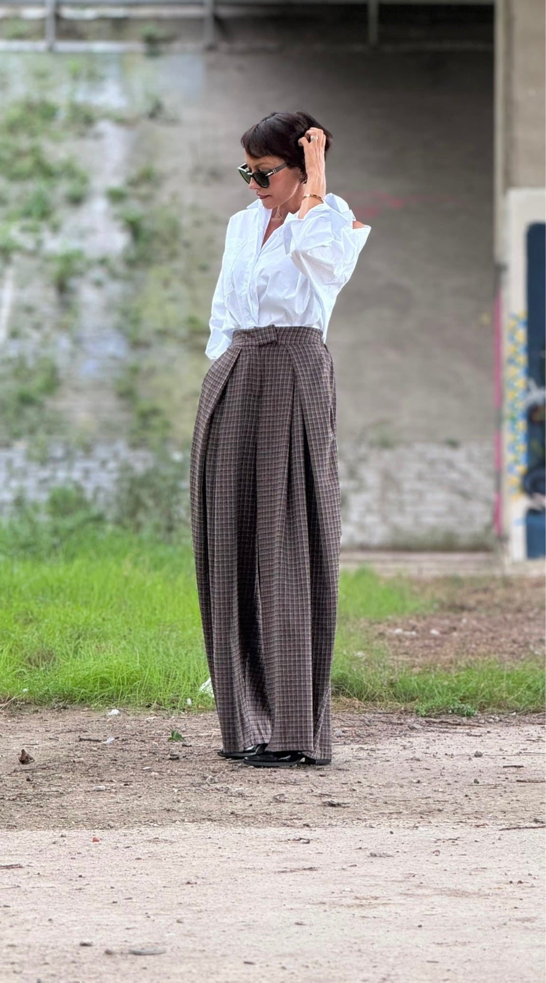 Pants Isola tartan choco