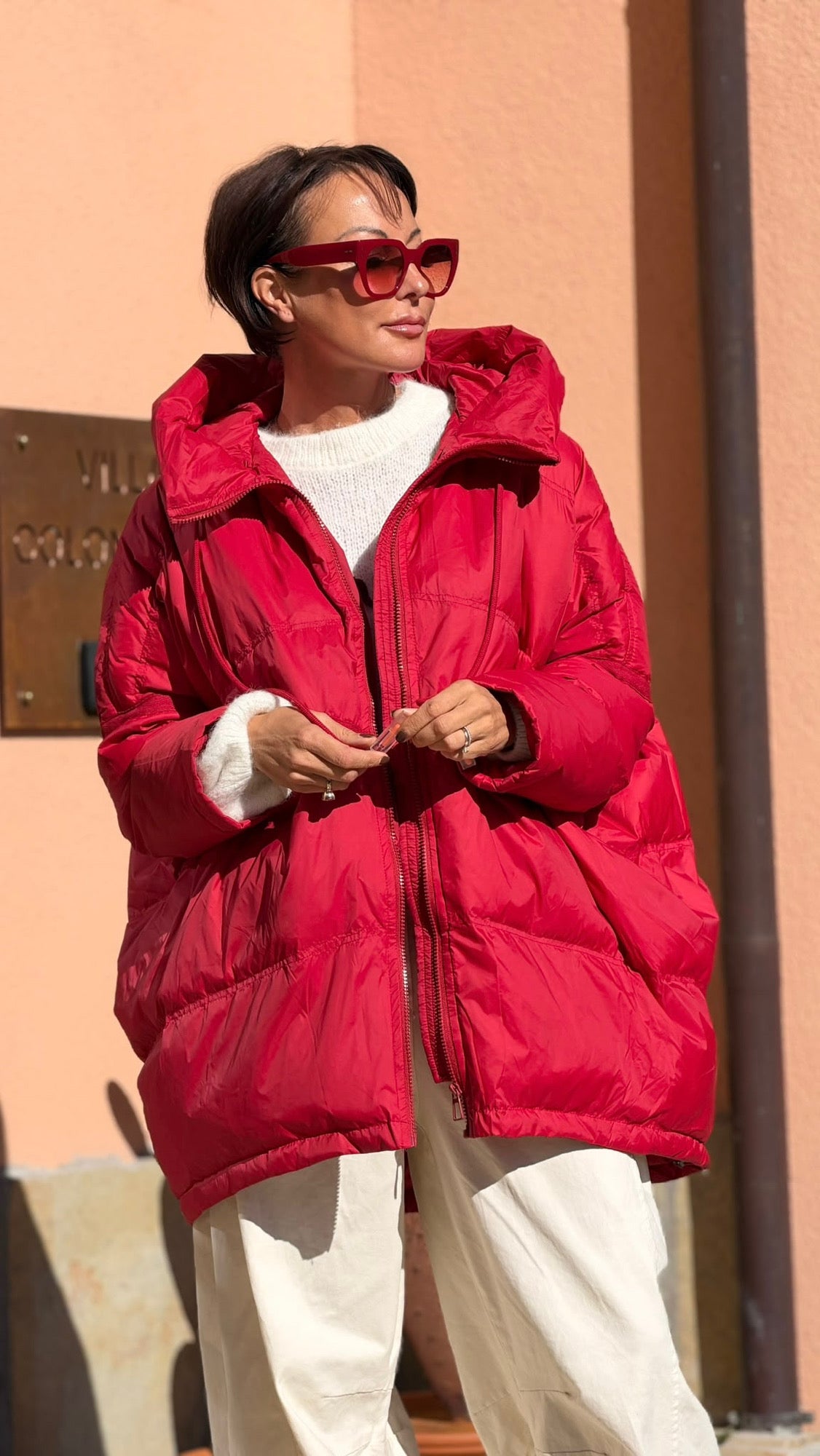 Coat duck red