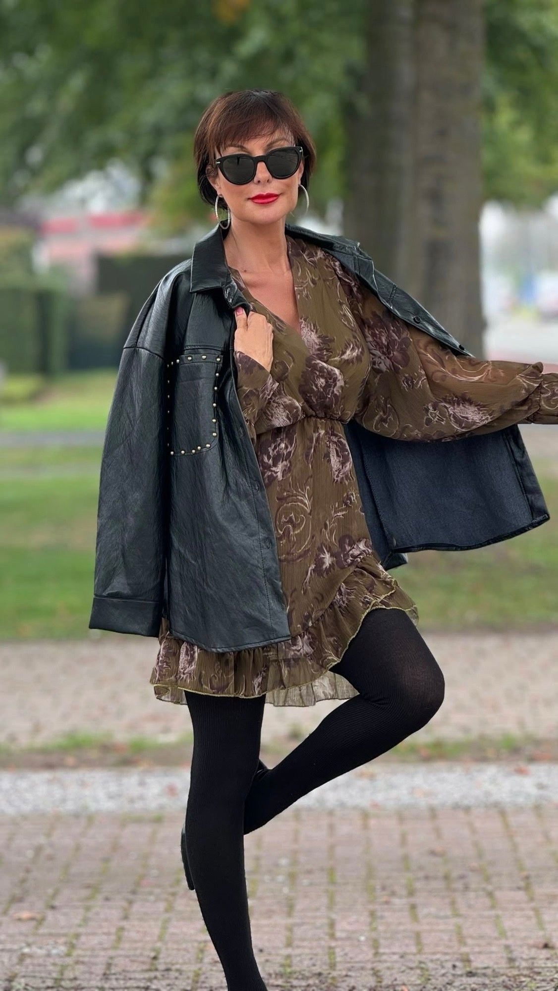 Veste Allegra cloutée noire