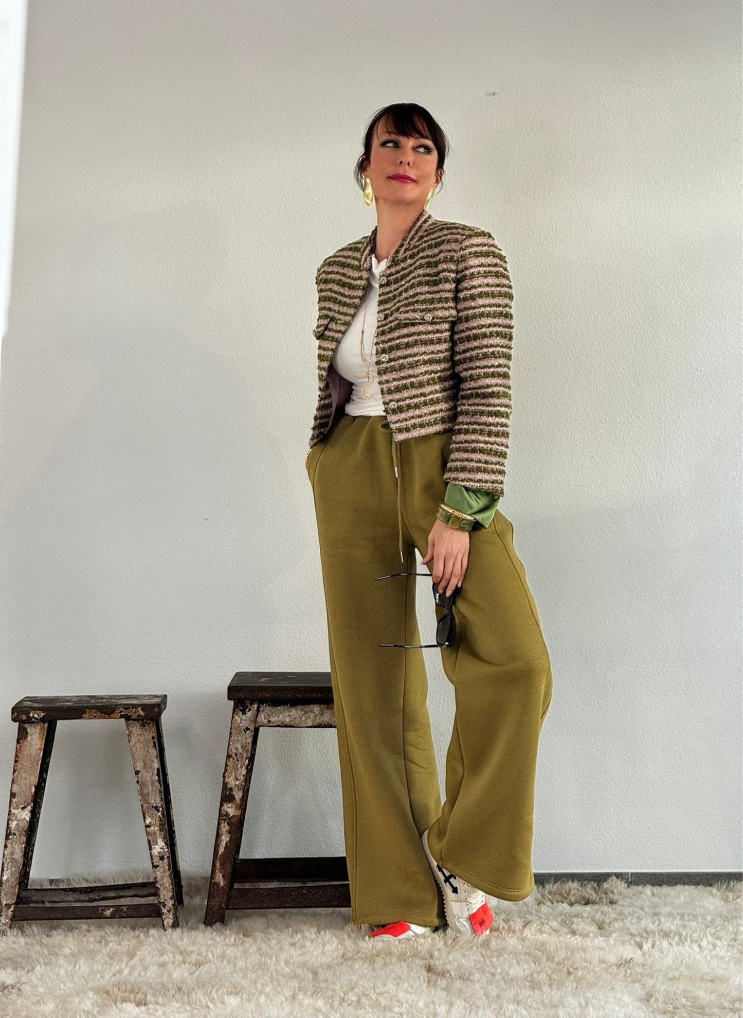 Veste Winona verte imprimée