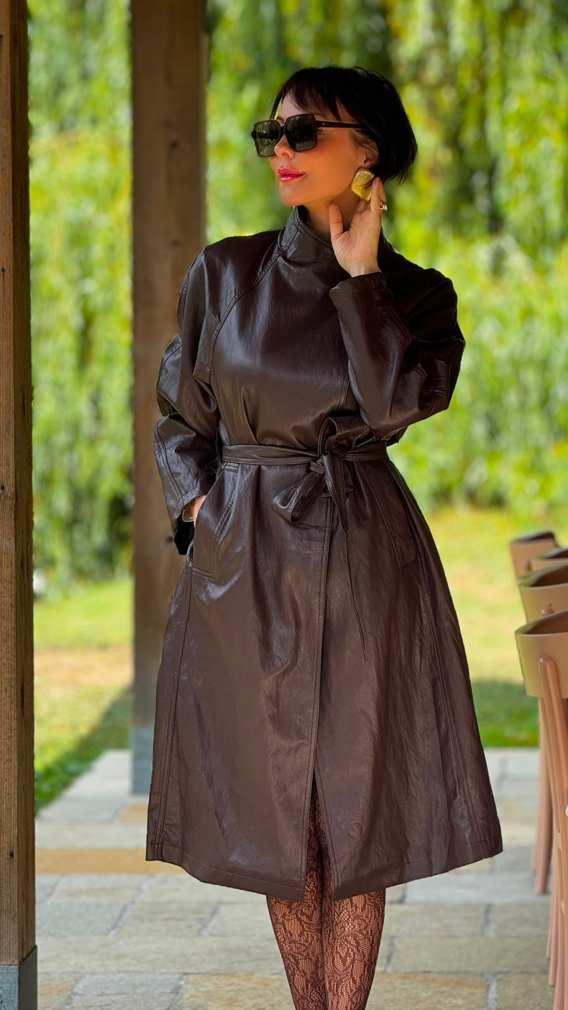 Coat Evita LL choco
