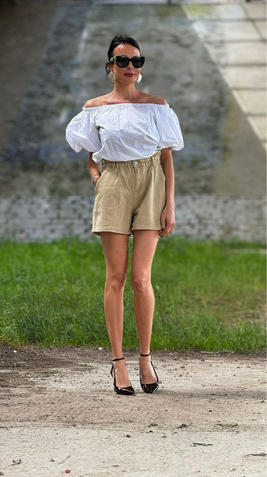 Blouse poppy white