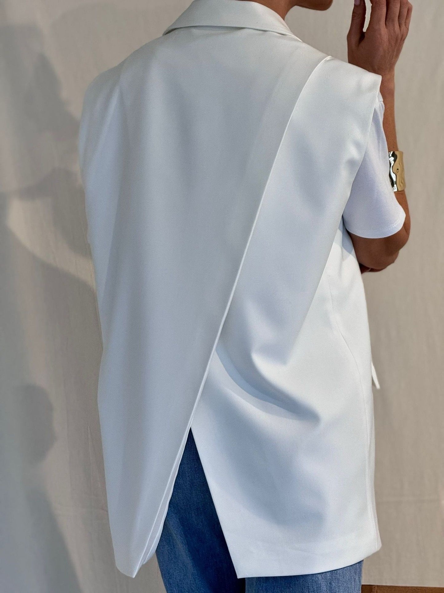 Jacket Estelle no arms white