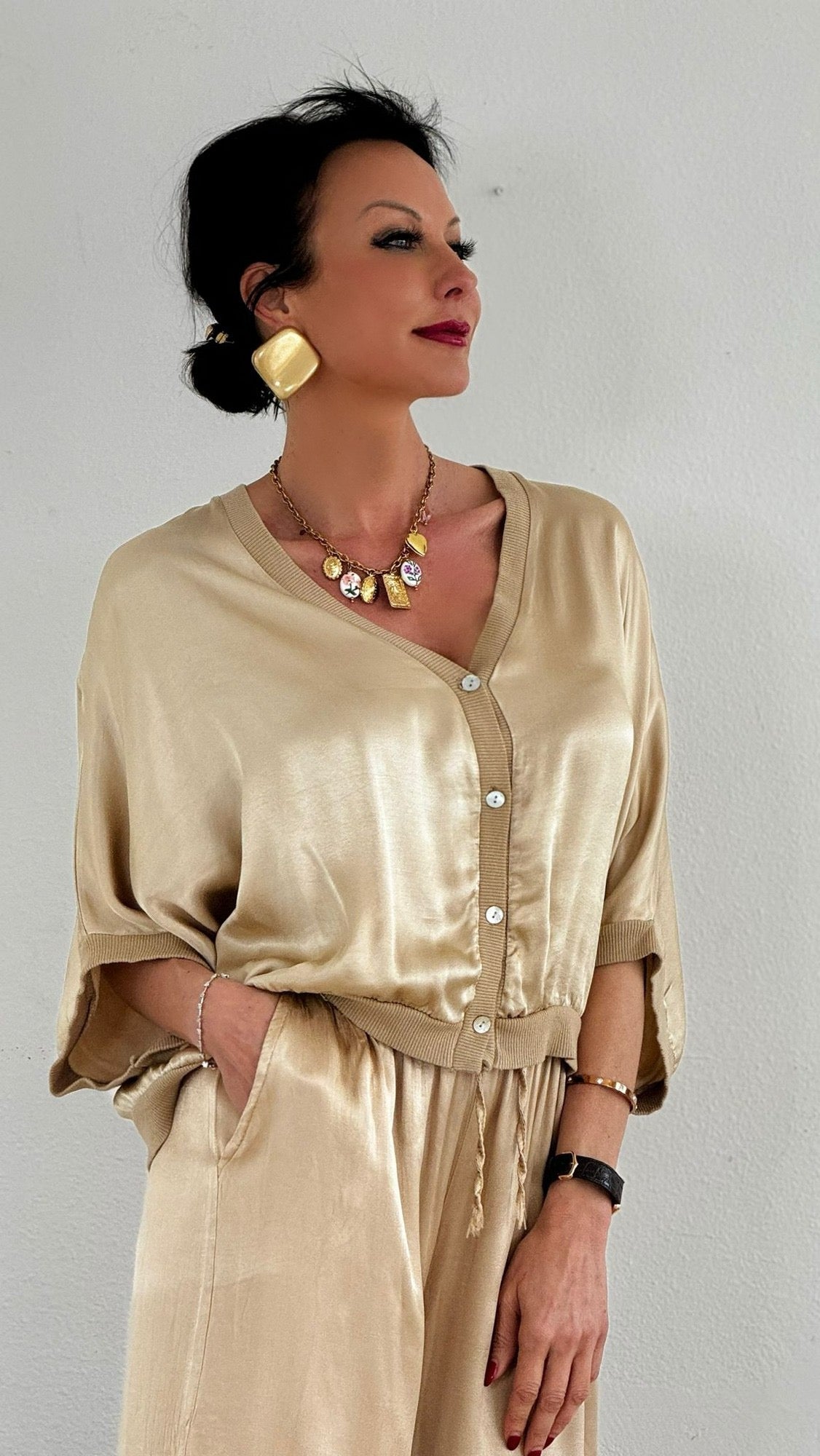 Liona gold blouse