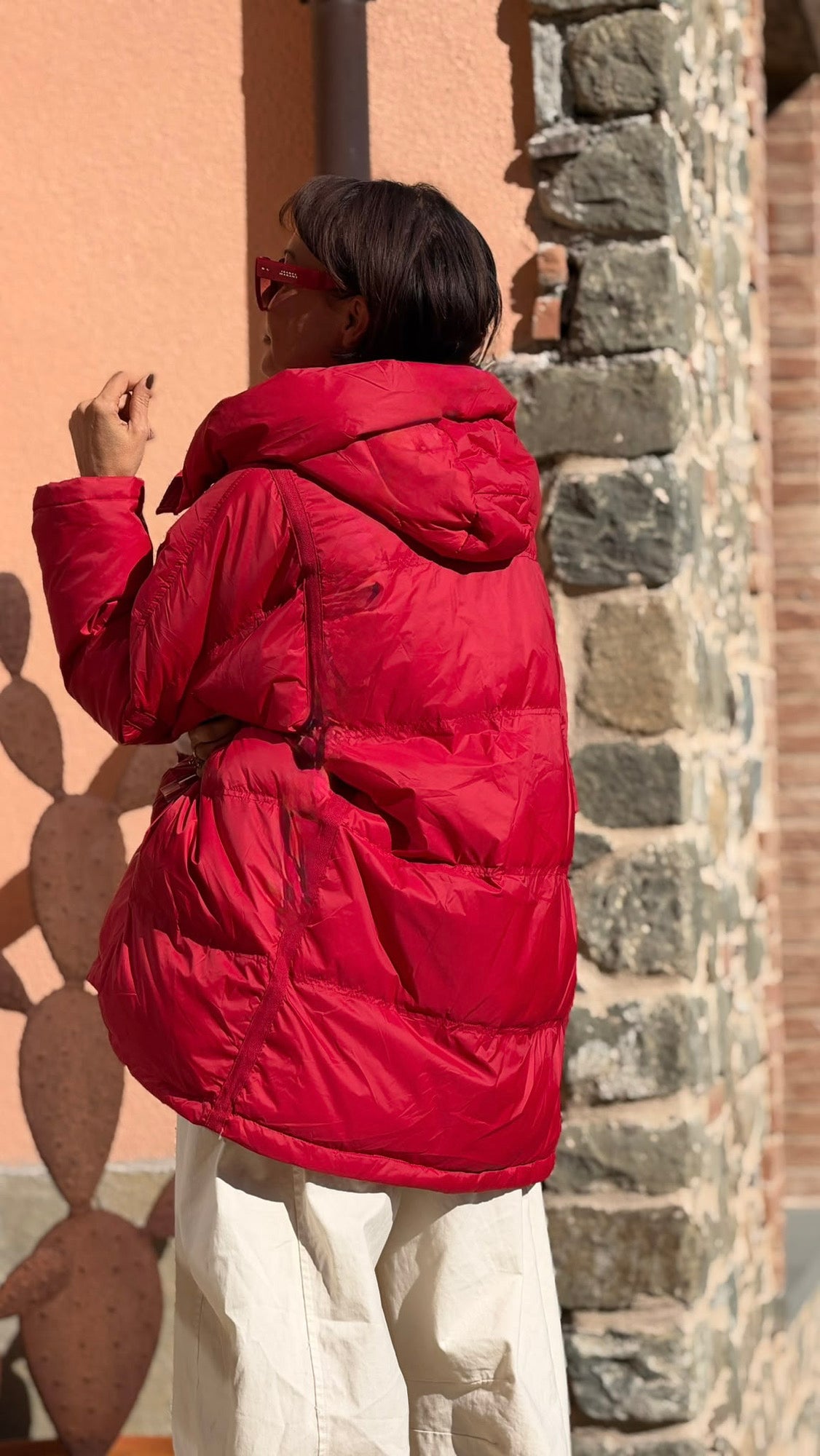 Coat duck red