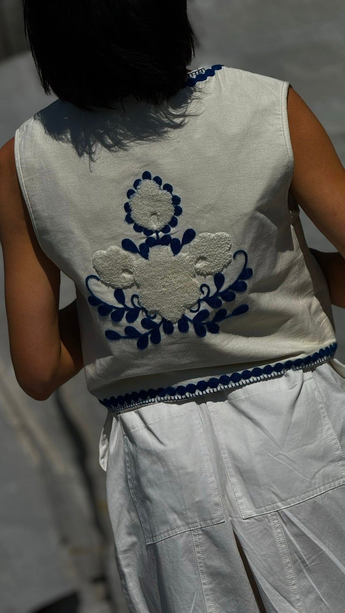 Jacket Clair embroidery blue