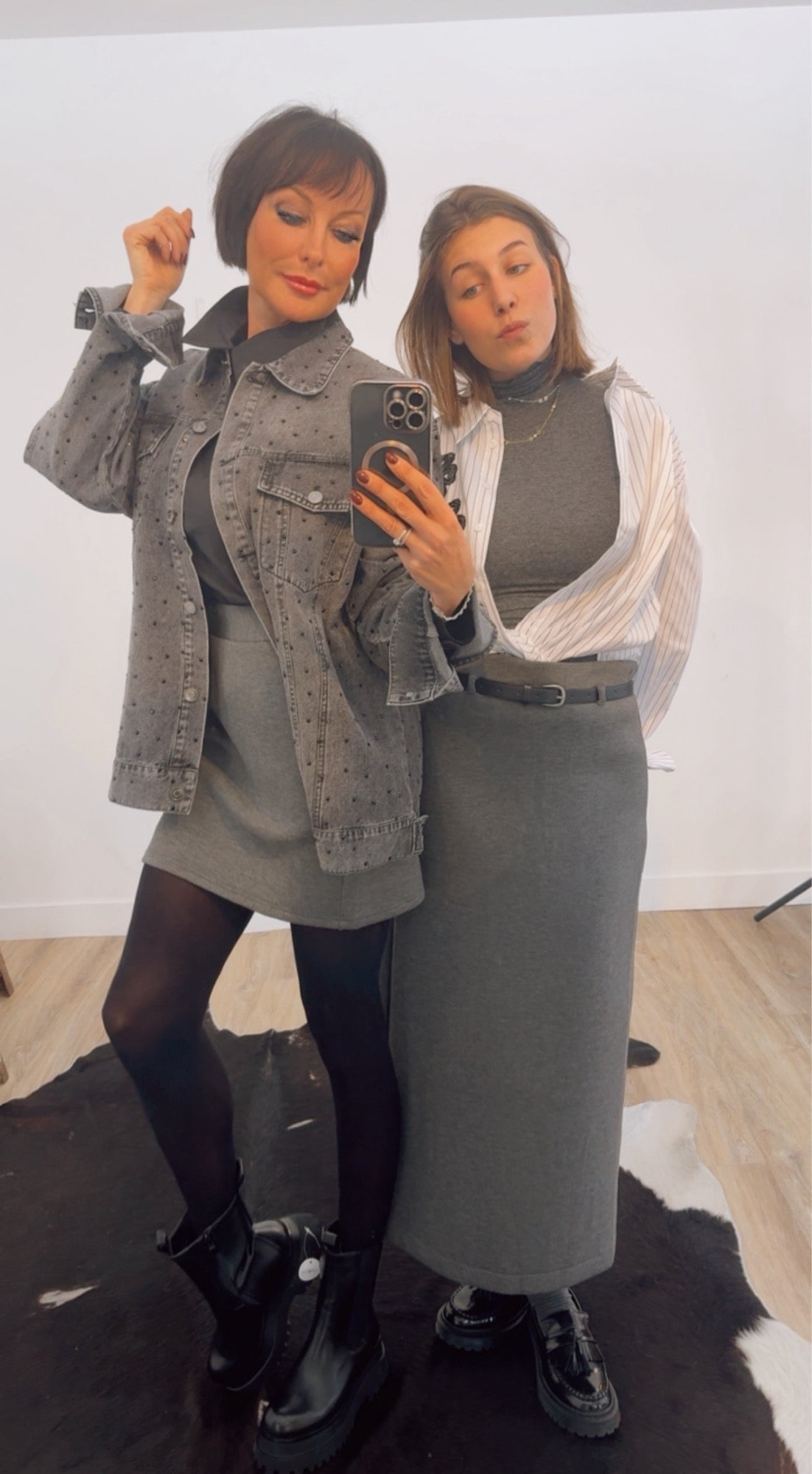 Jacket jeans rhinestones