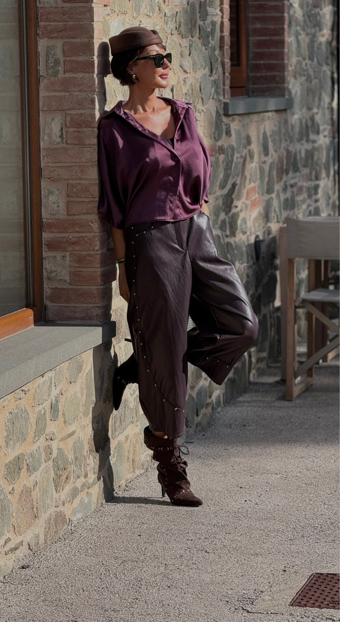 Blouse Vero aubergine