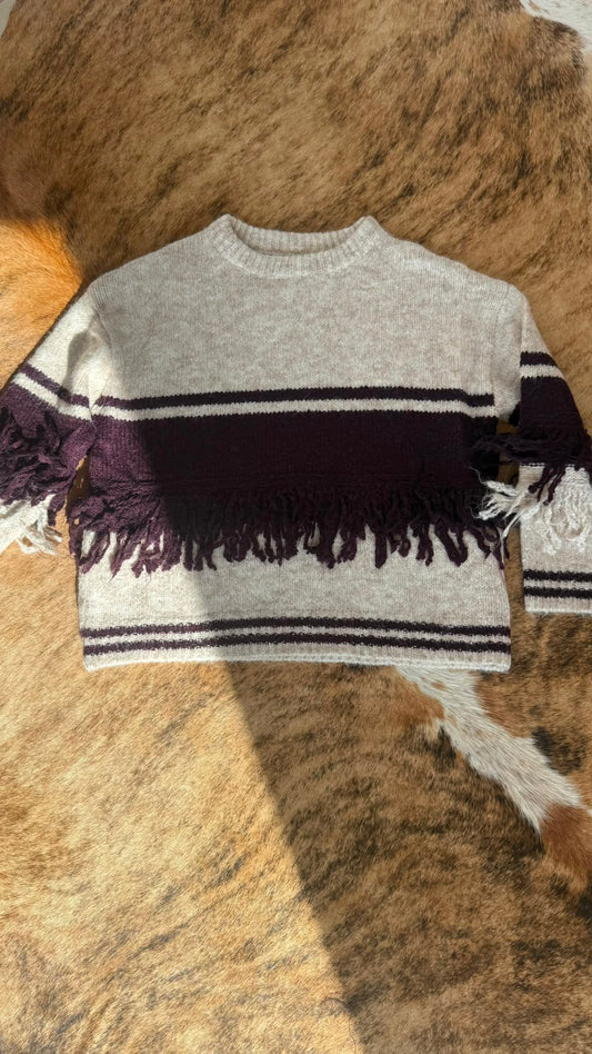Pull Allegra fringes wine
