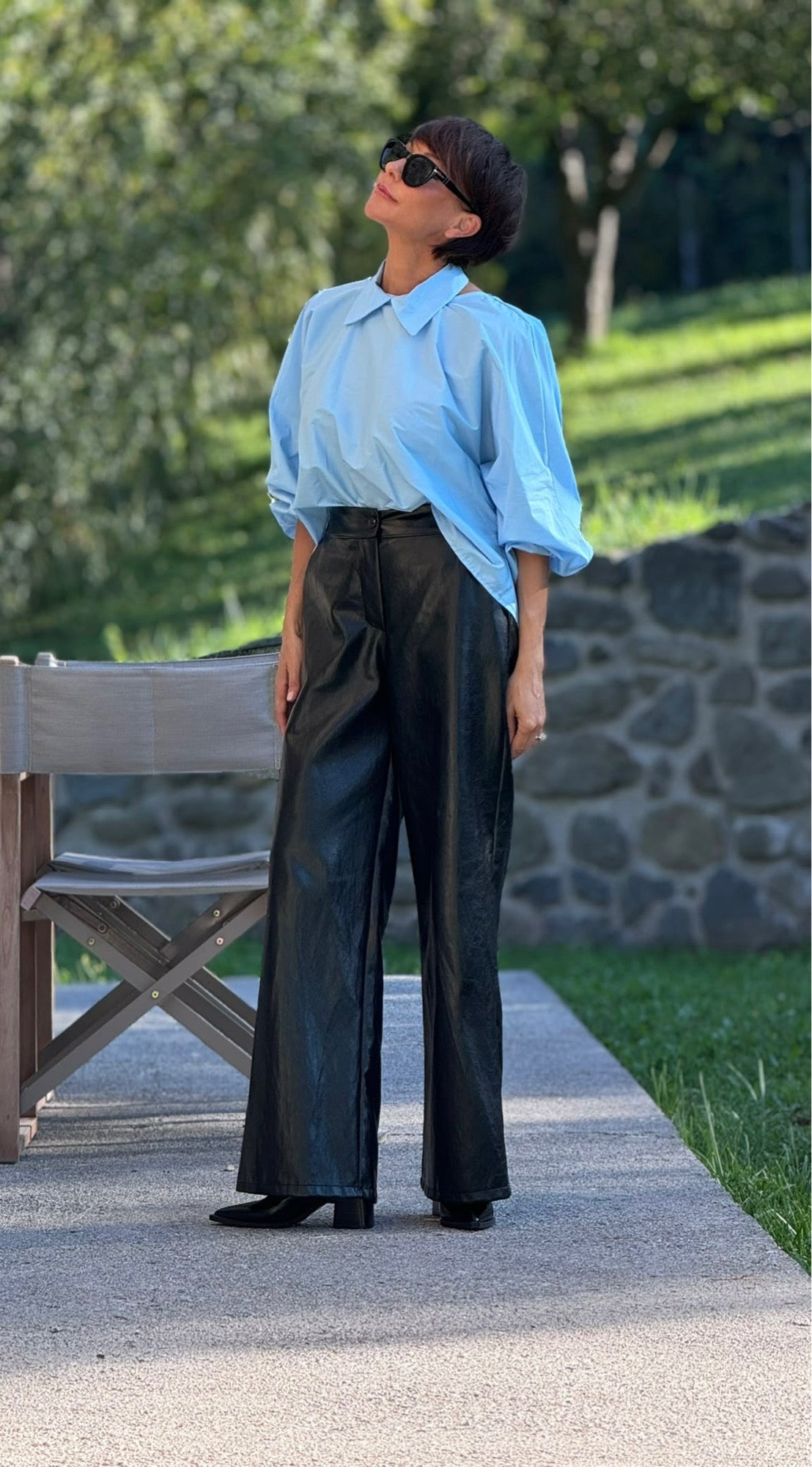 Blouse Vero collar blue
