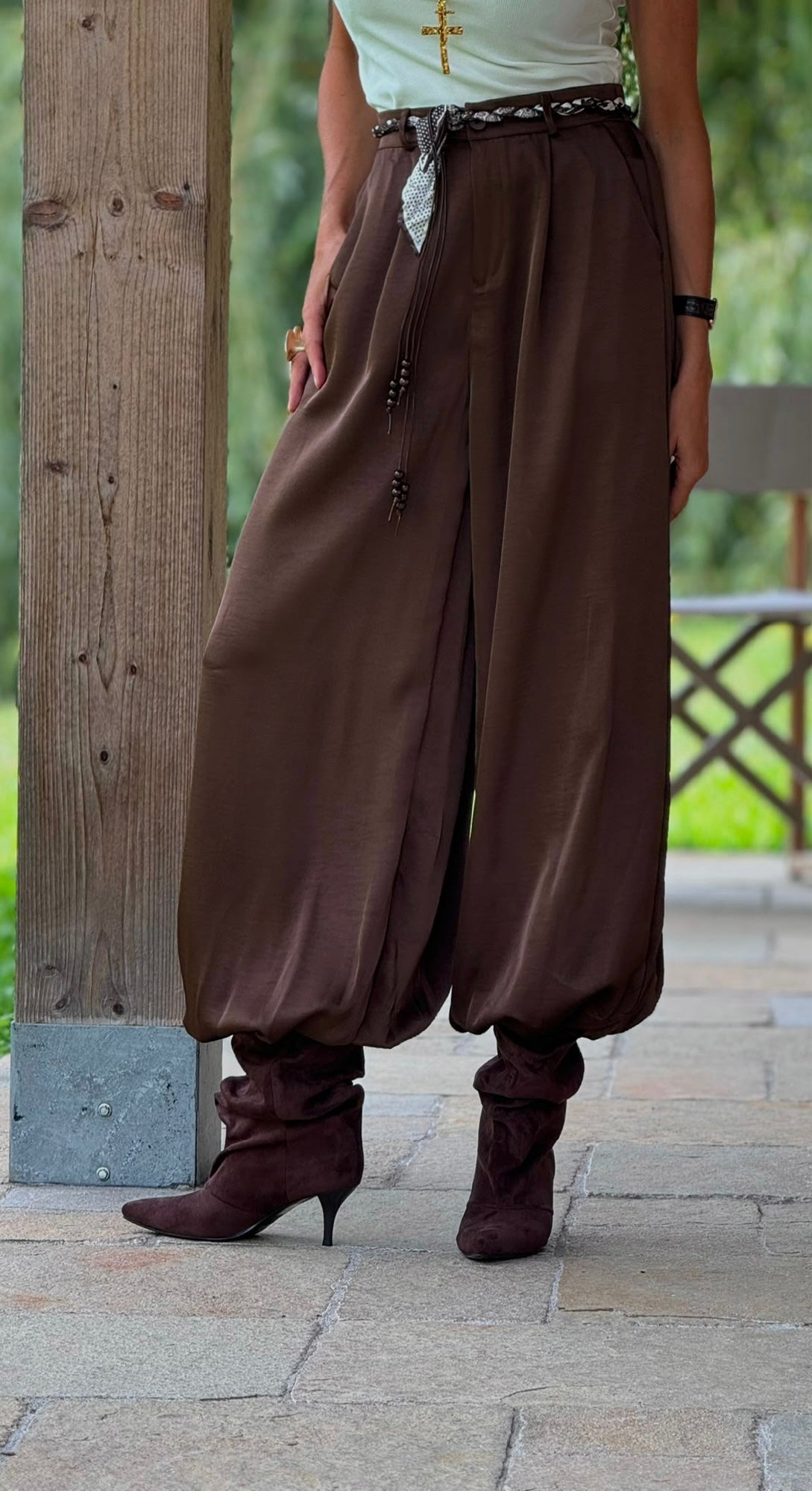 Pants Esteban satin choco