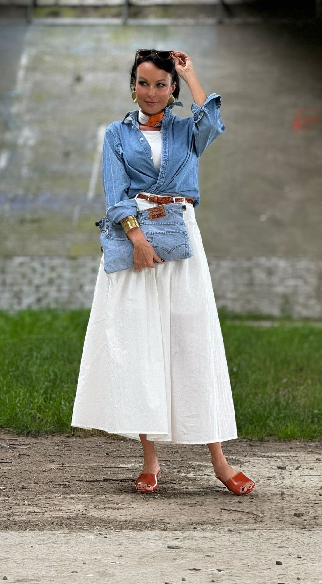 Marie cotton skirt + belt