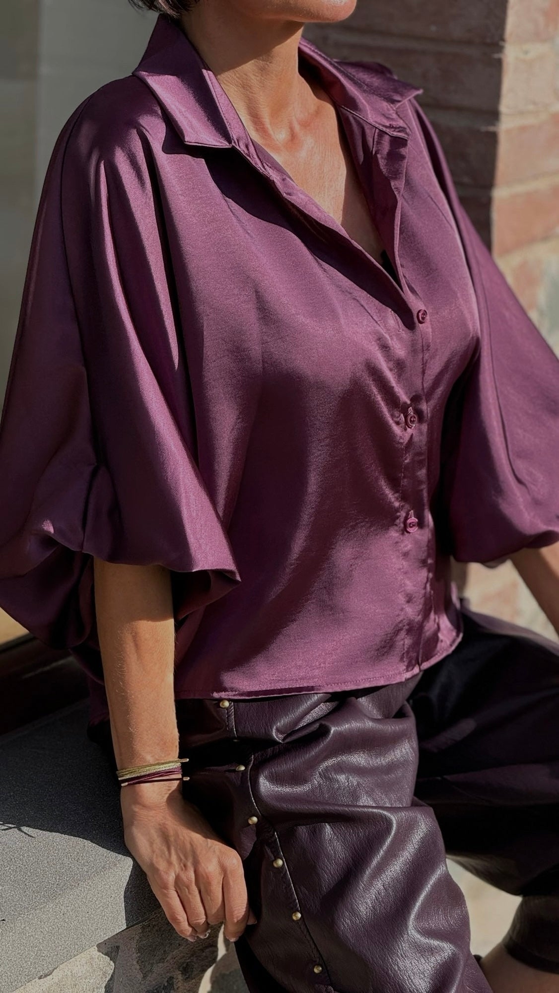Blouse Vero aubergine