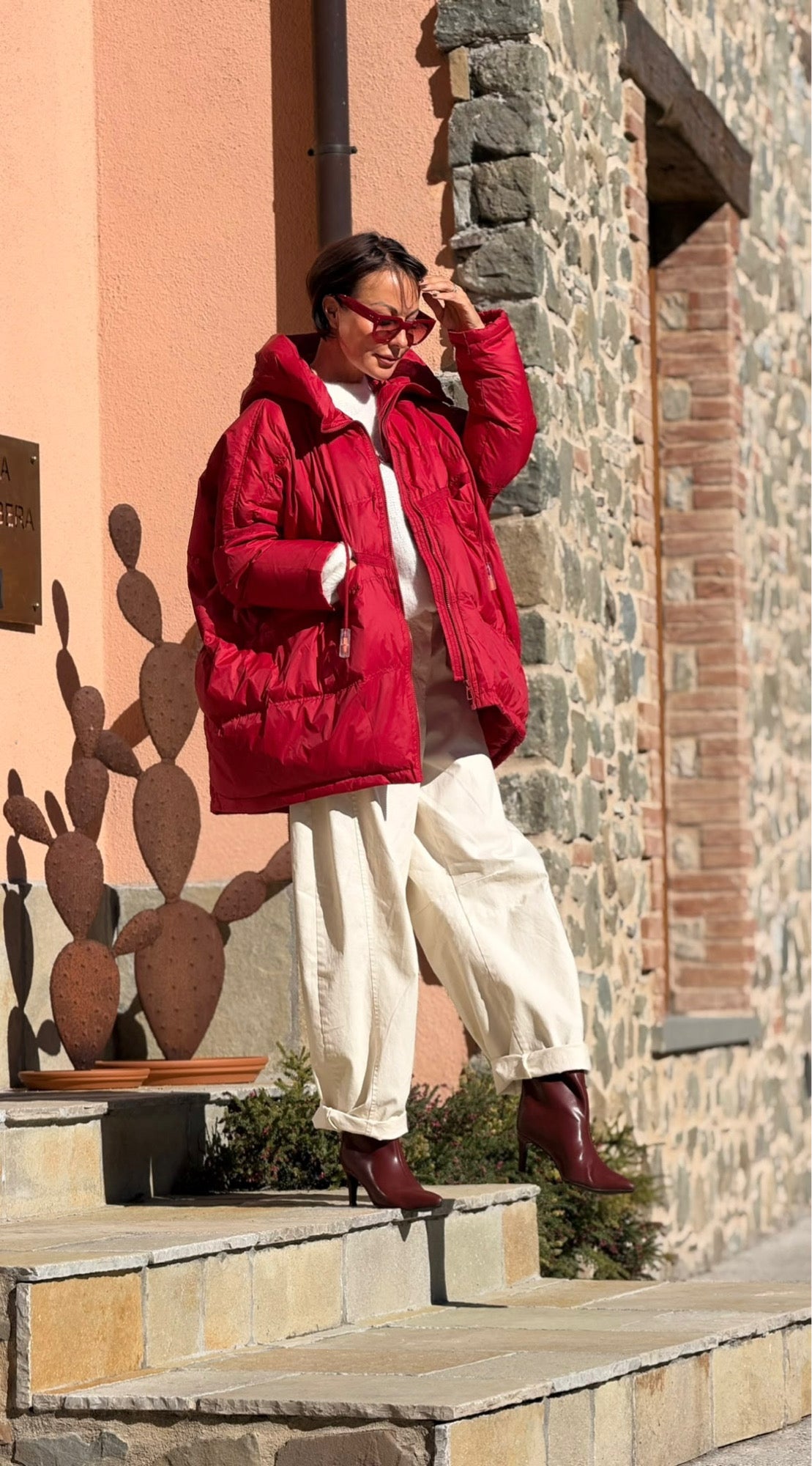 Coat duck red