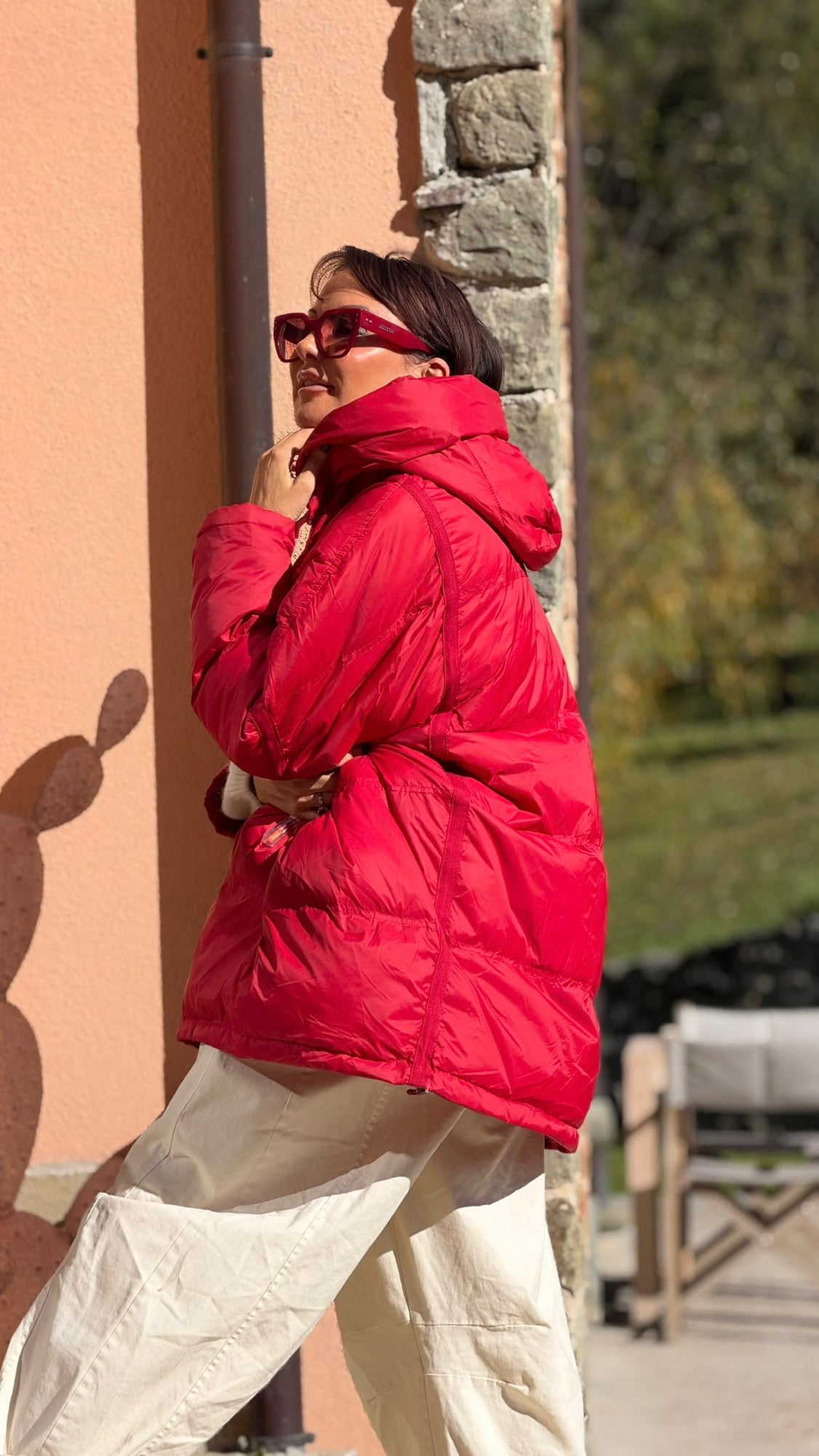 Coat duck red