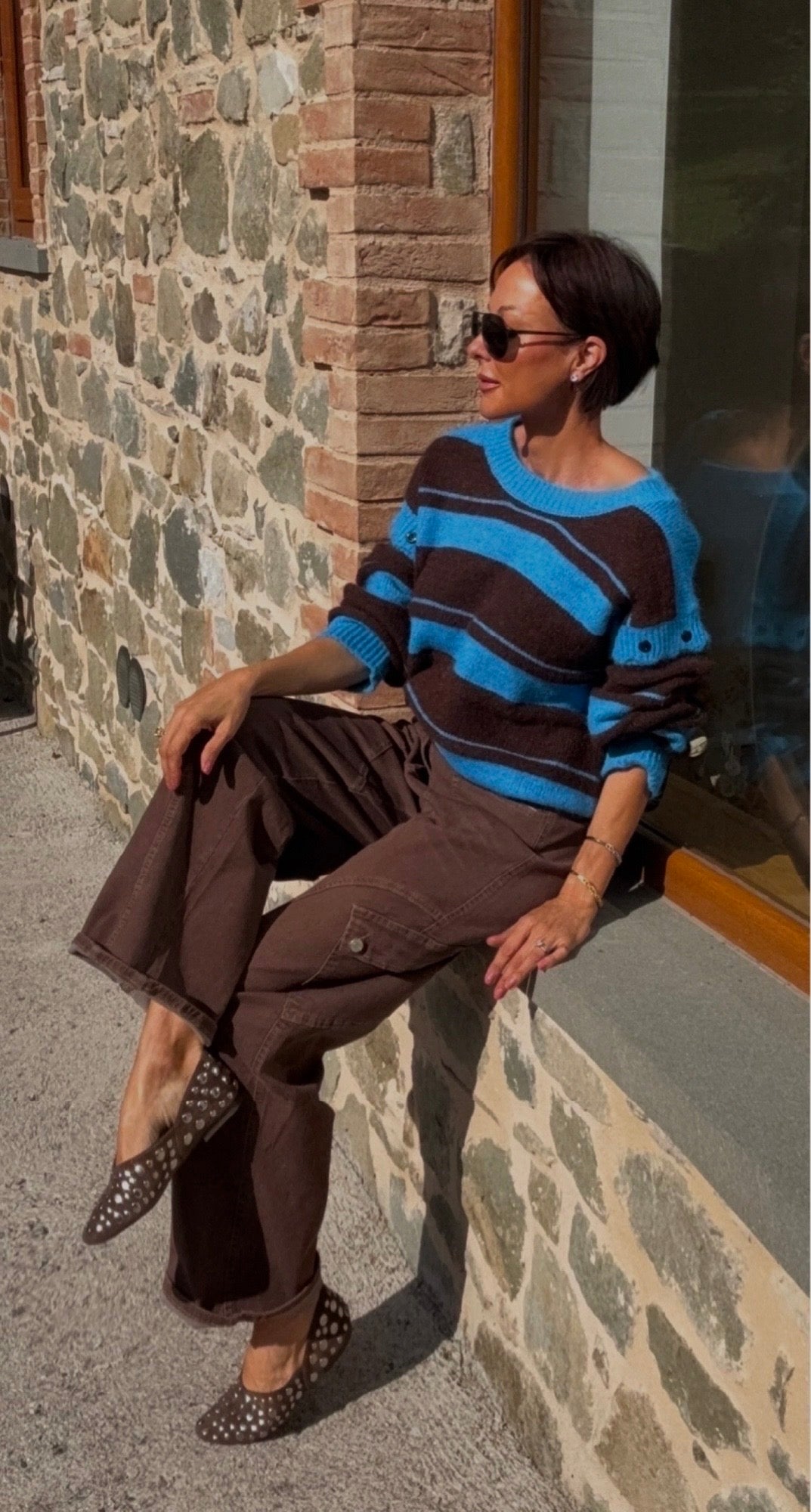 Pull barbs striped azur
