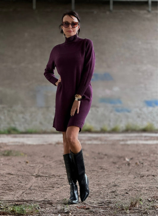Dress Vera tricot burgundy