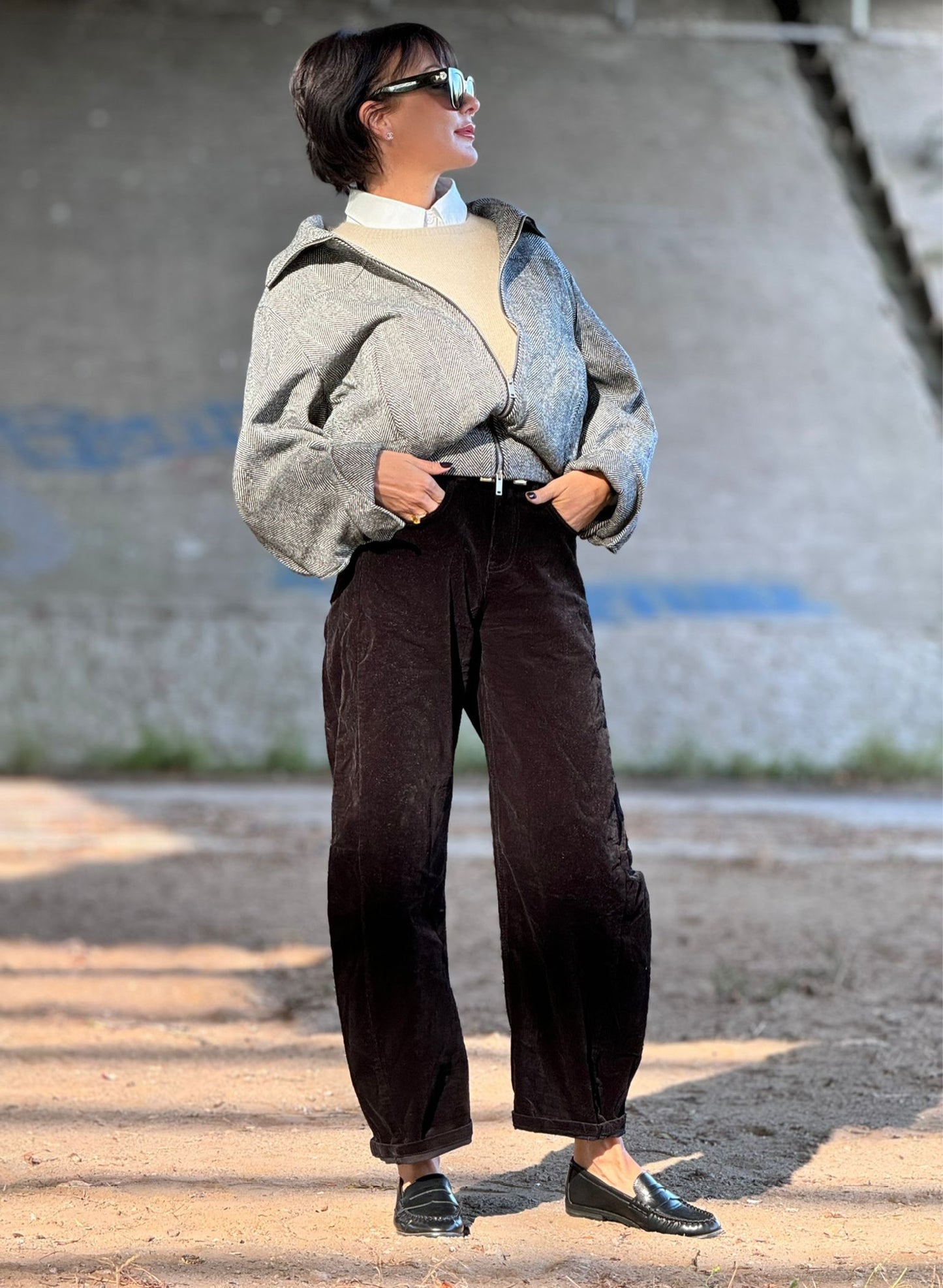 Pants Raven corduroy black