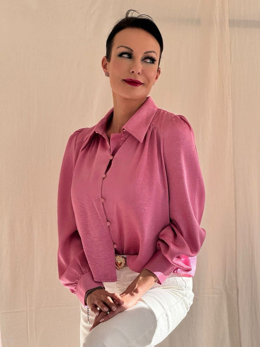Blouse Ivy satine pink