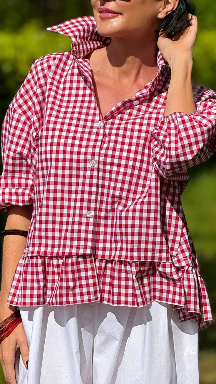 Blouse rena vichy red
