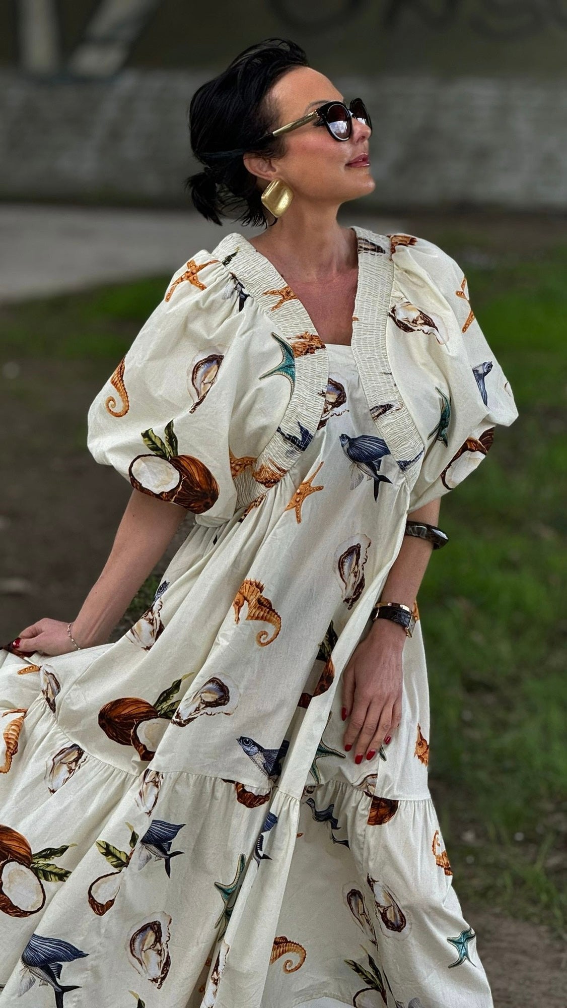 Robe couleur coquillage