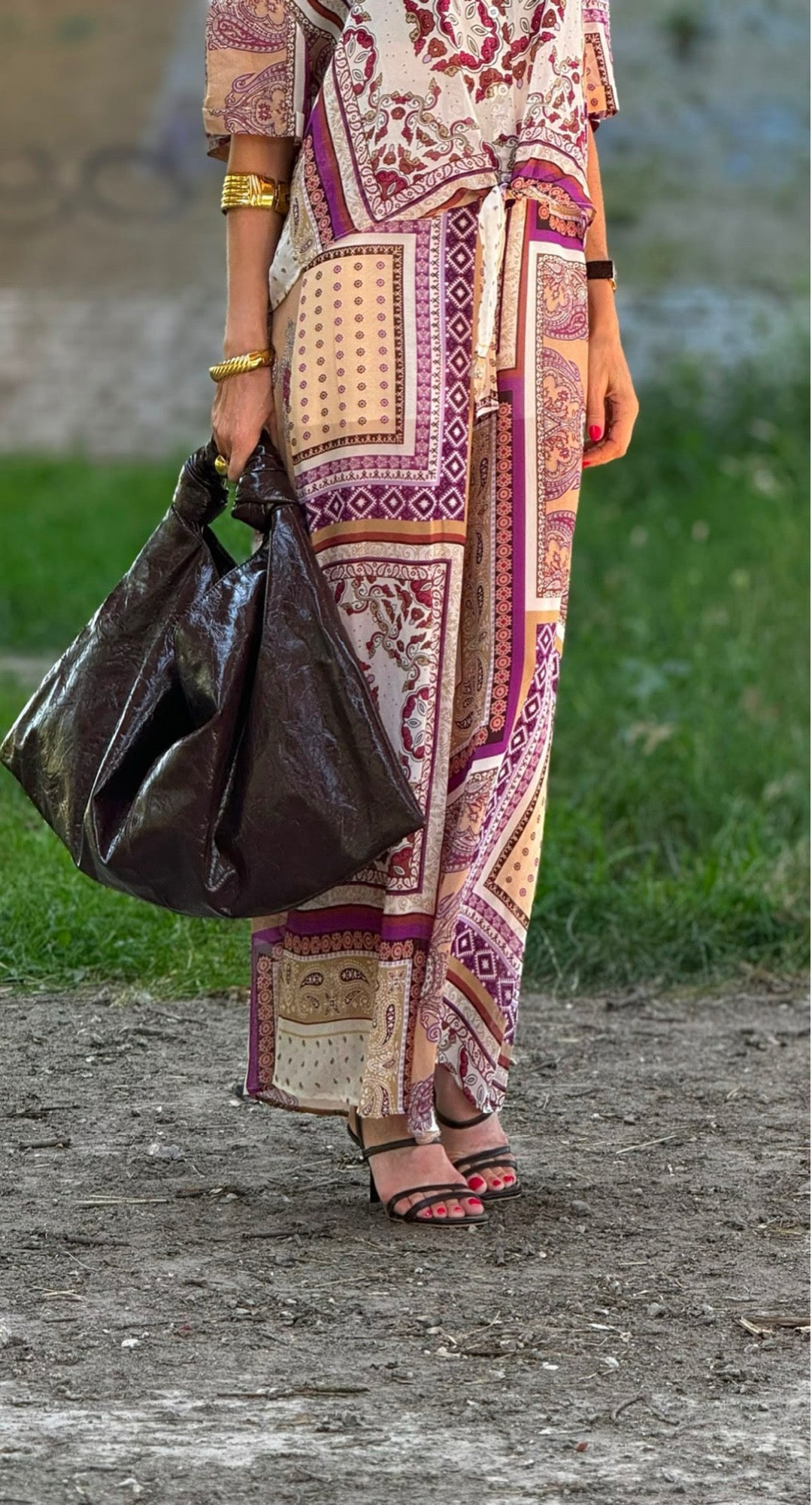 Lilac printed pants