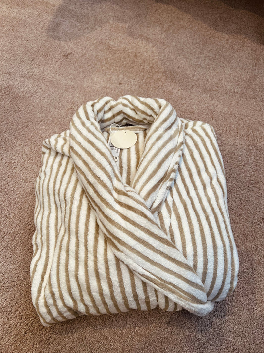 Bathrobe striped sand