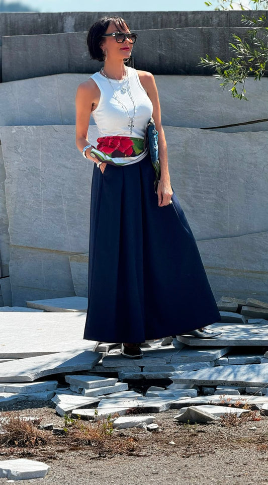Pants Lucca incl scarf navy