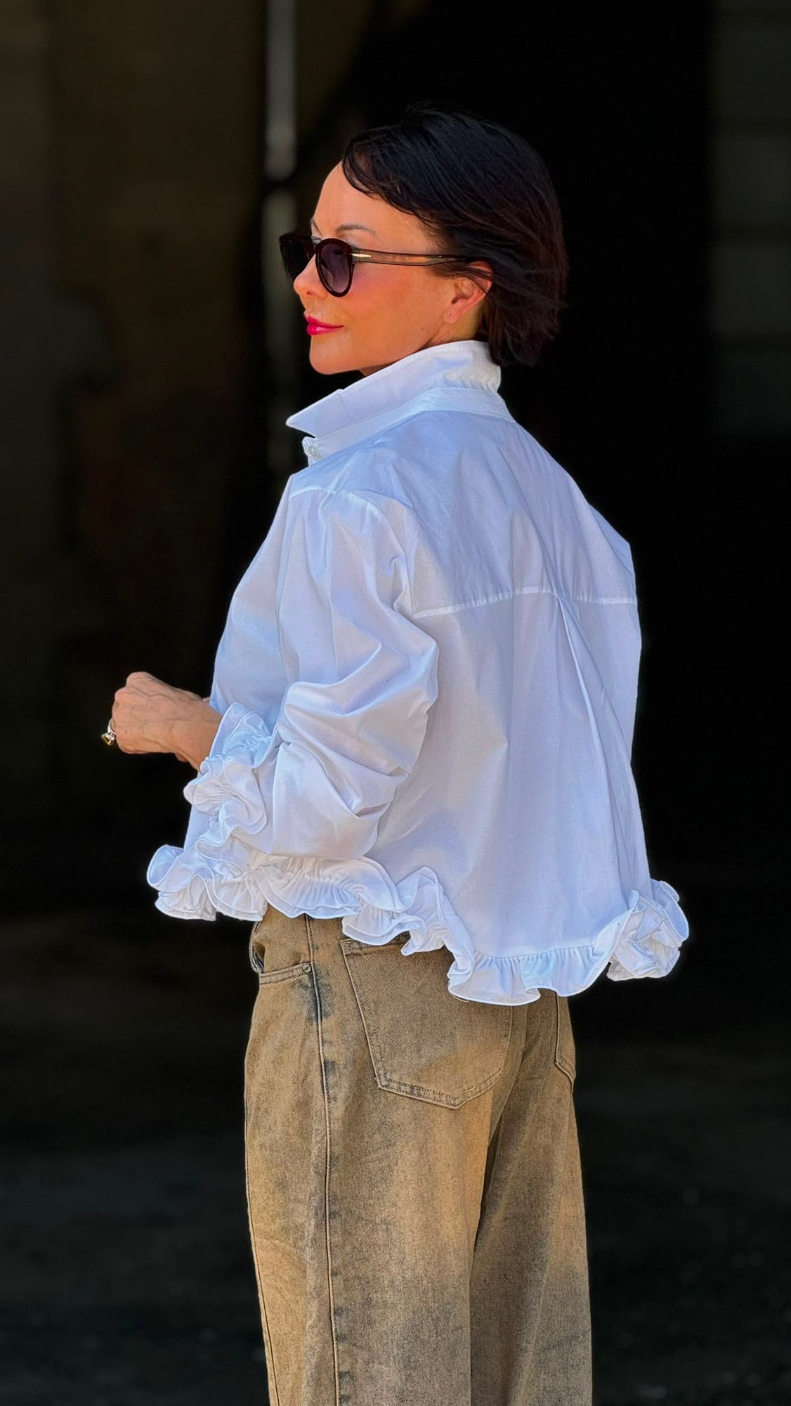 Blouse Lucca frulle white