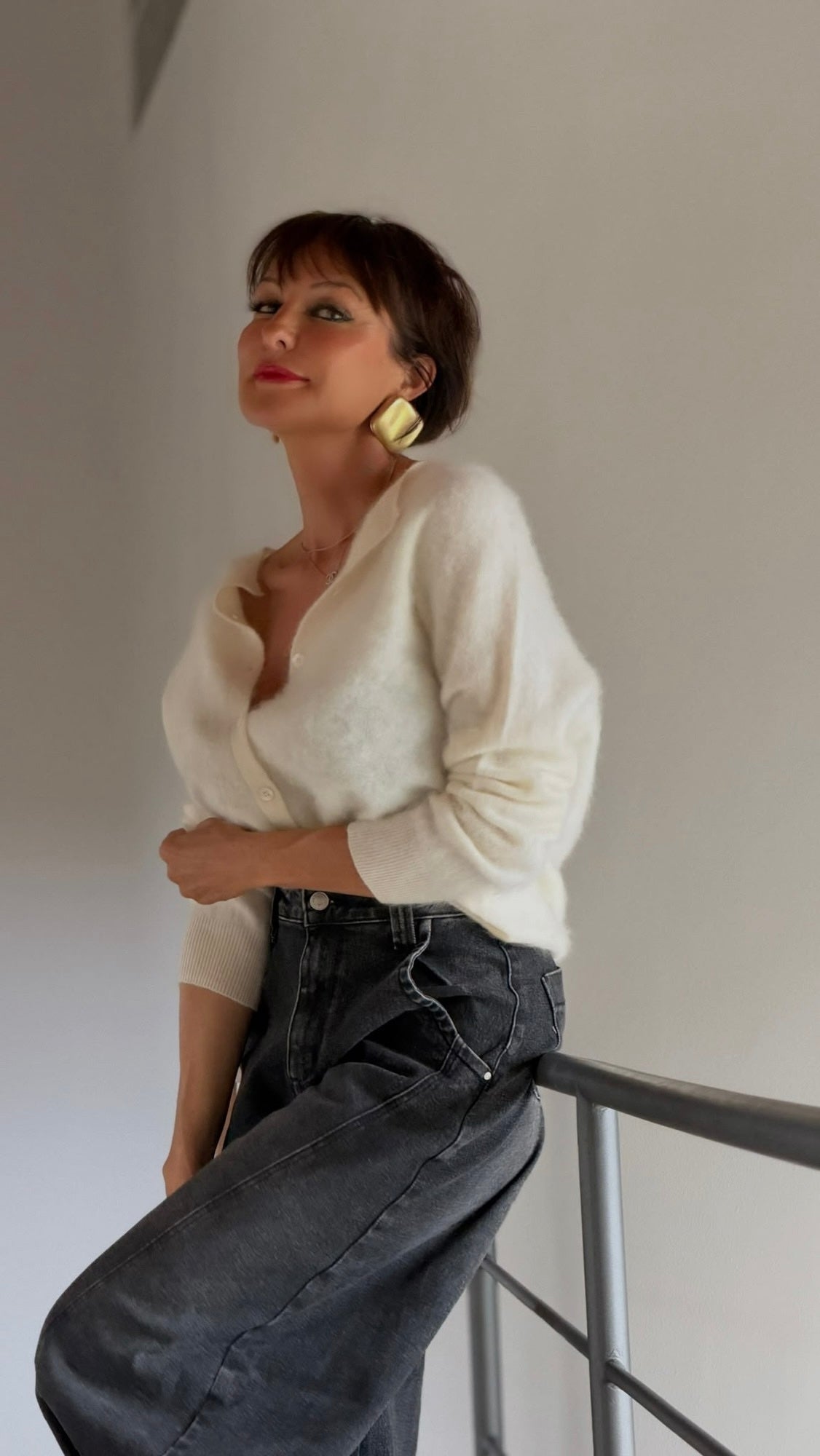 Pull cardigan Chloe cream