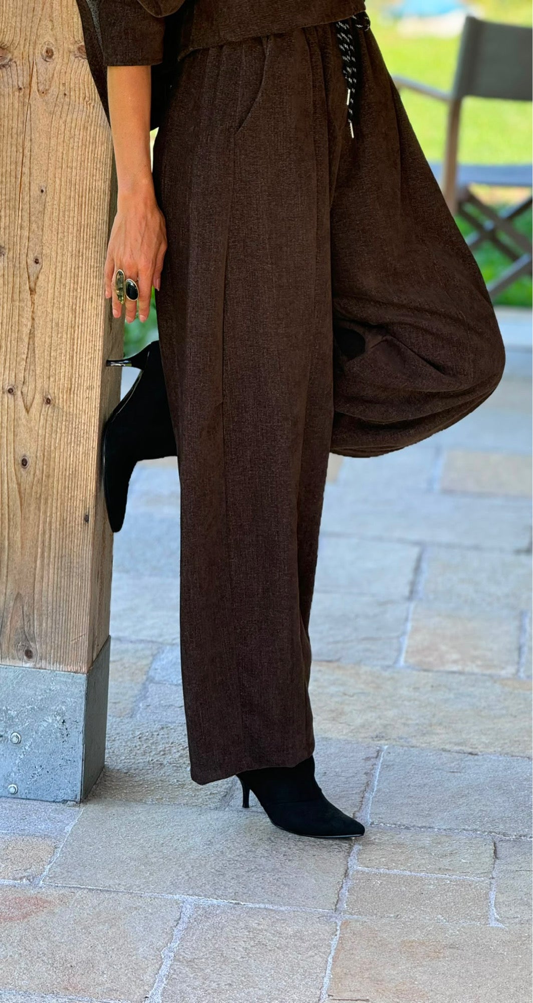 Pantalon style Esteban chocolat