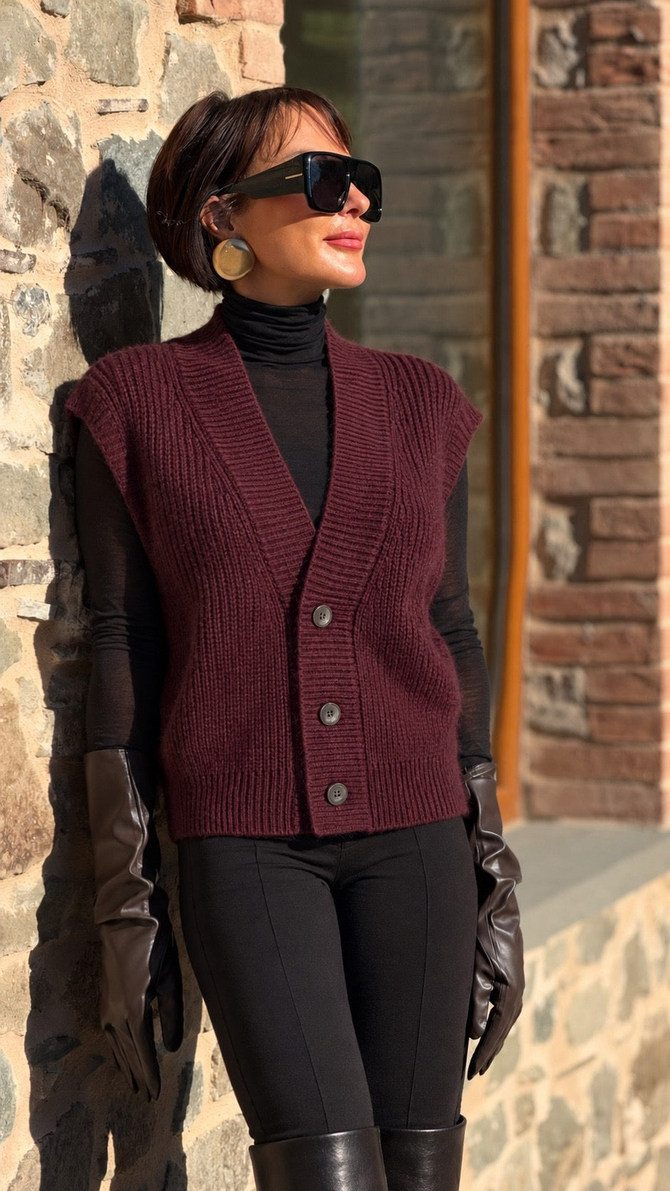 Cardigan zm burgundy