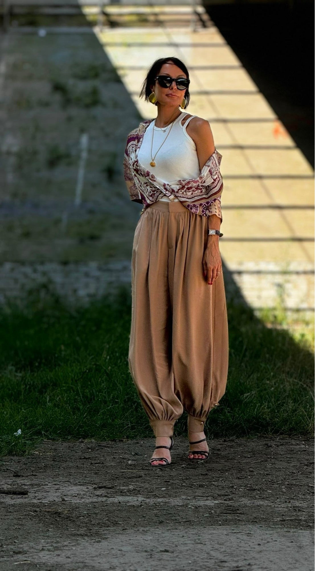 Lilac printed blouse