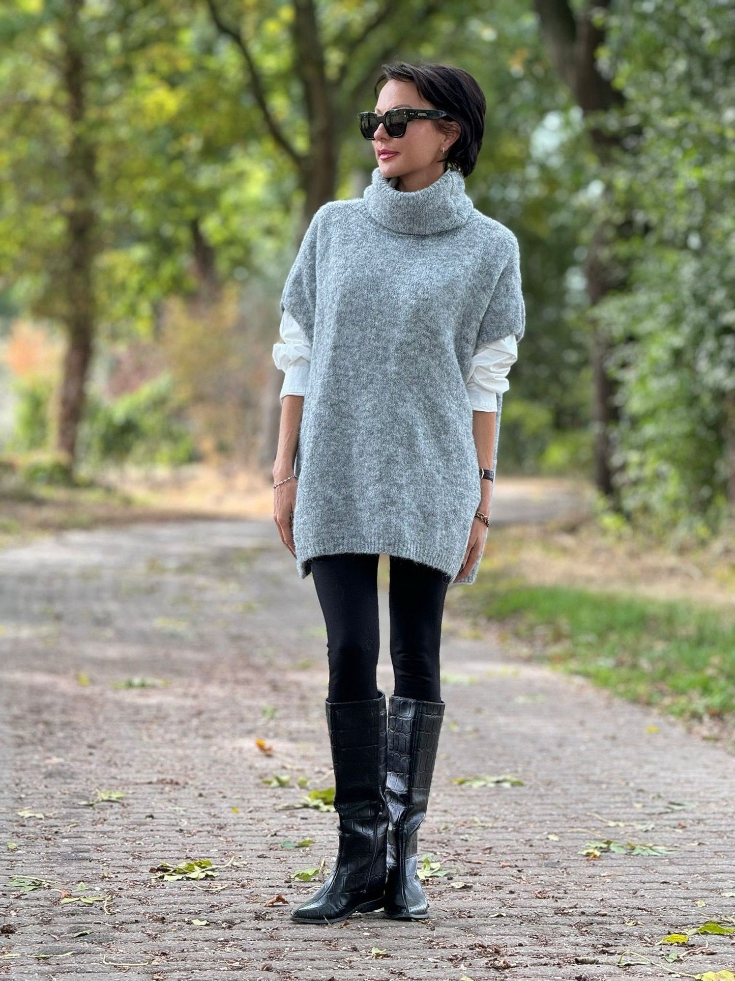 Pull Andrea collar KM grey