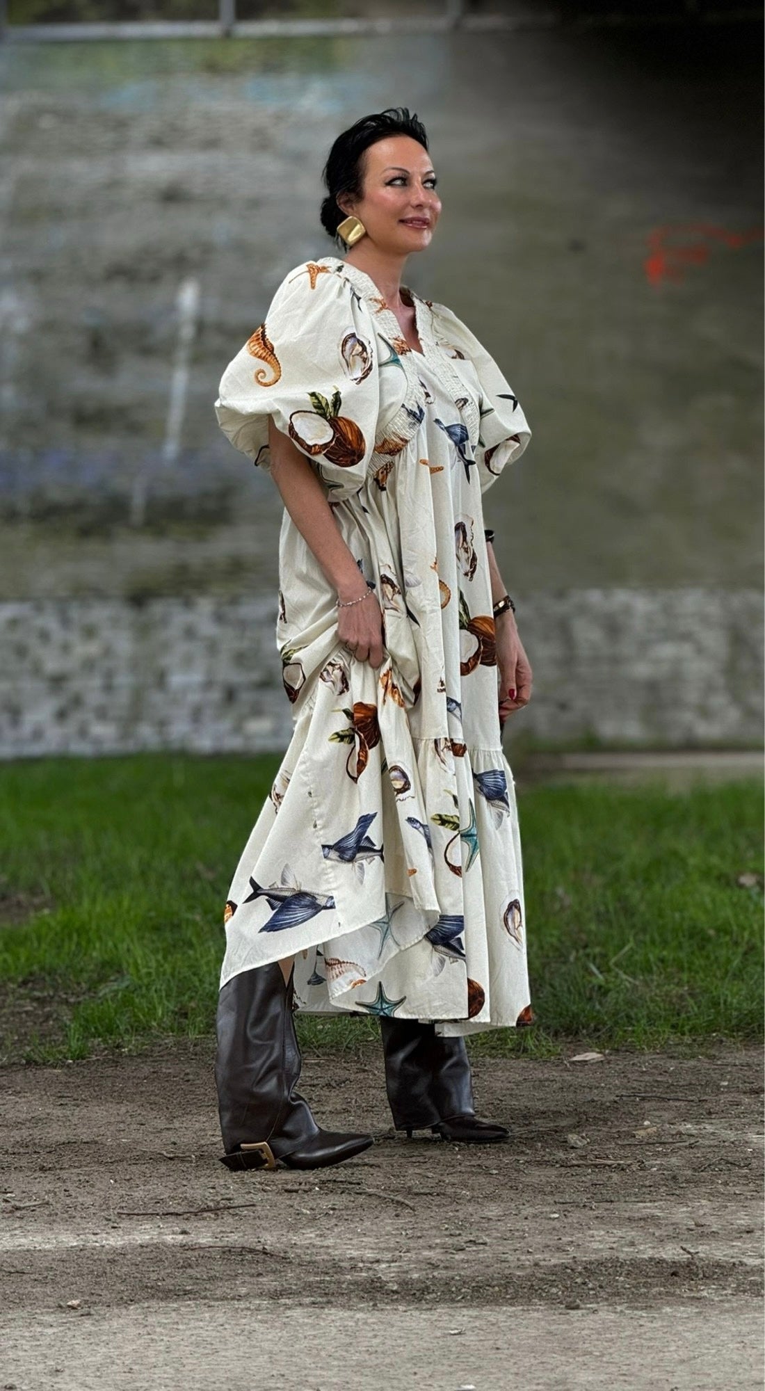Robe couleur coquillage