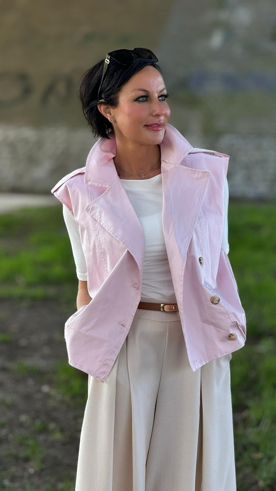 Trench Billie no arms pink