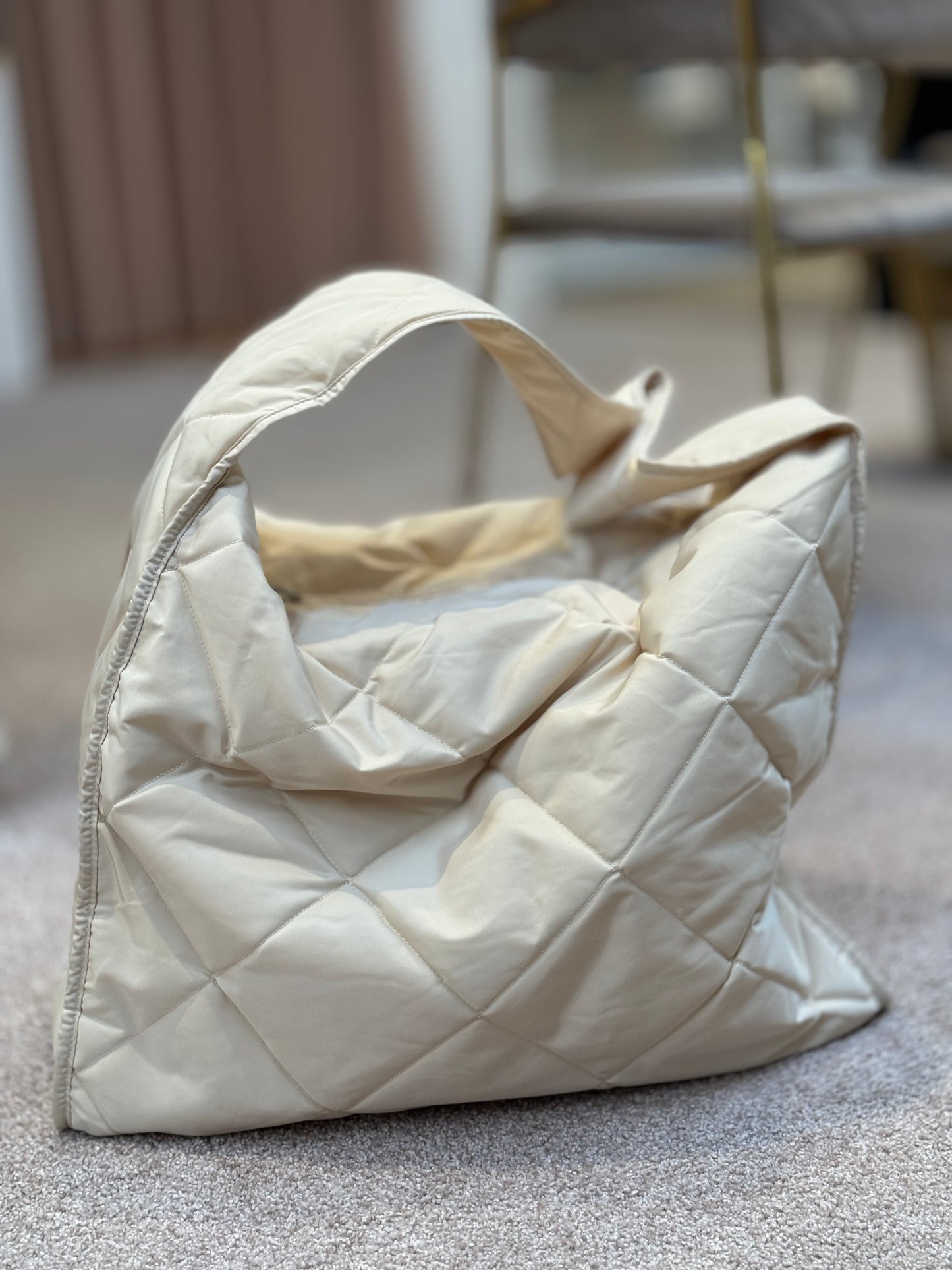 Sac shopper crème