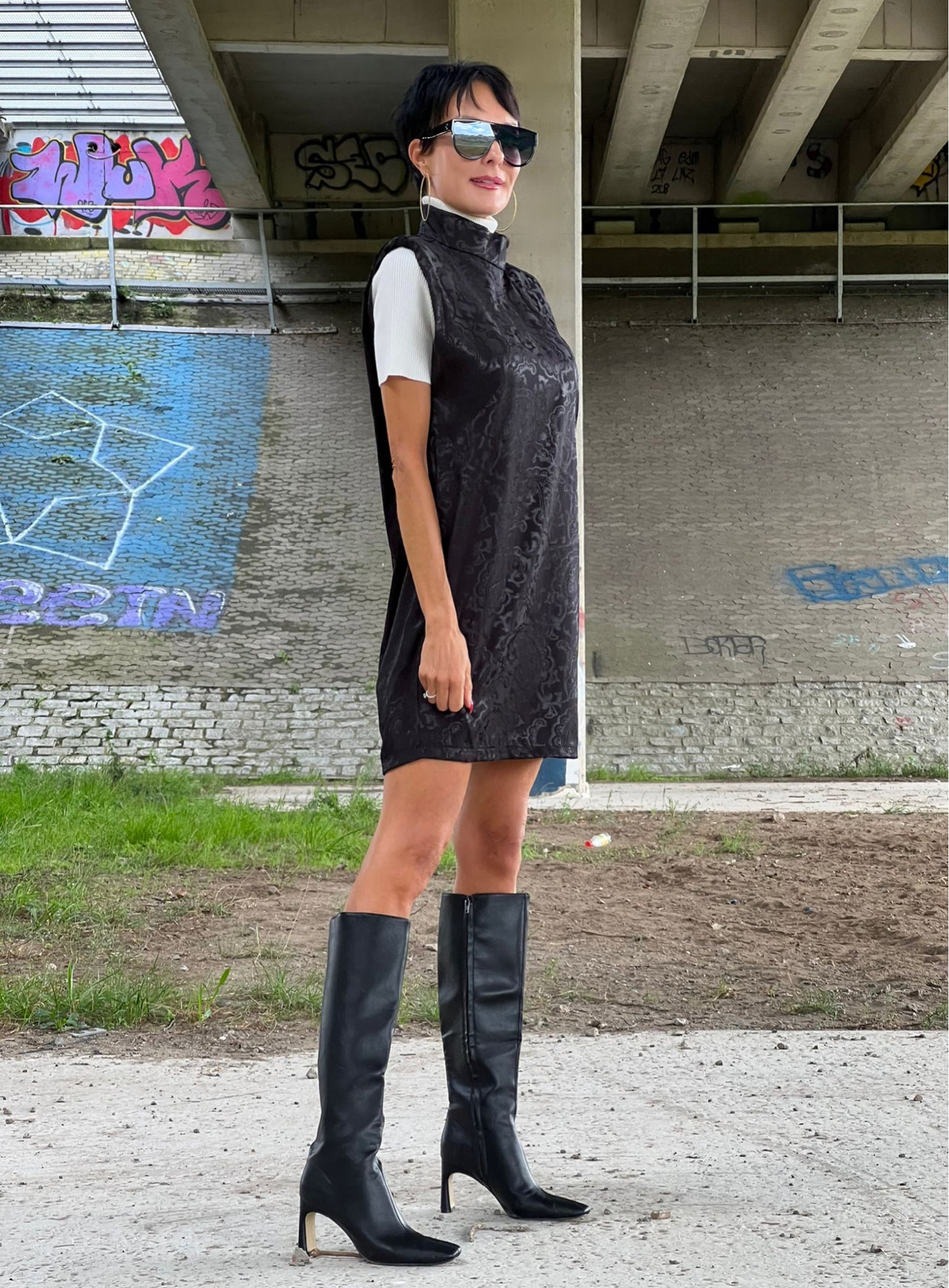 Robe Juliette cachemire noir