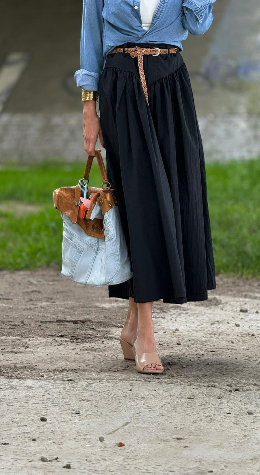 Marie cotton skirt + belt