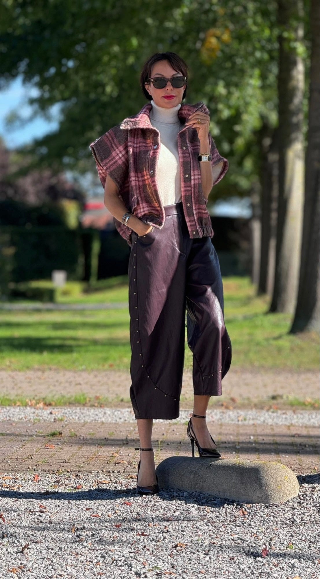 Pantalon Vero Aubergine