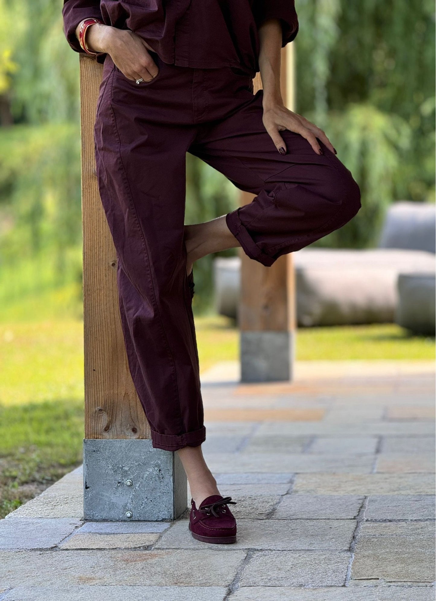 Pants Forest burgundy