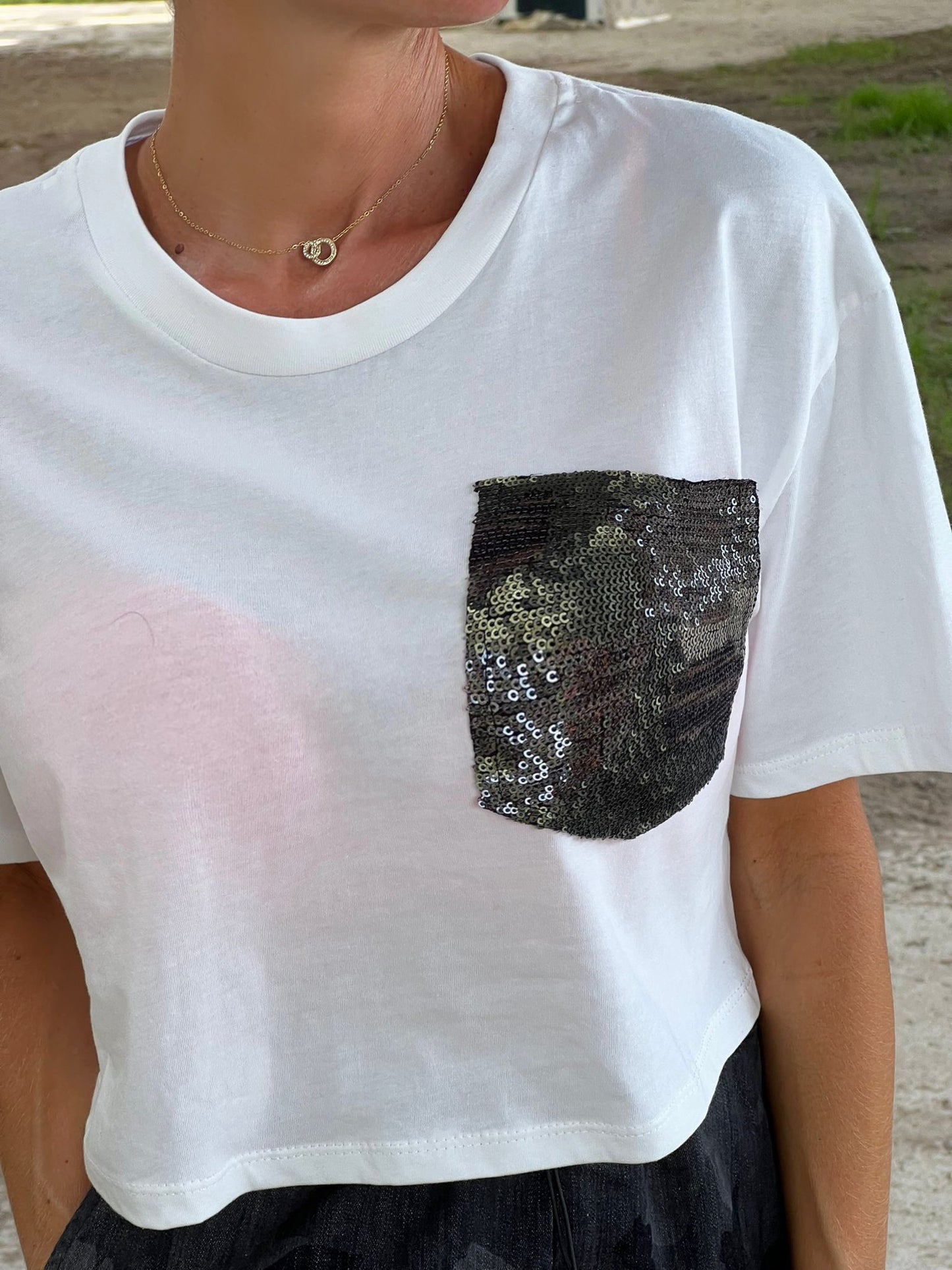 Tee-shirt poche blanc