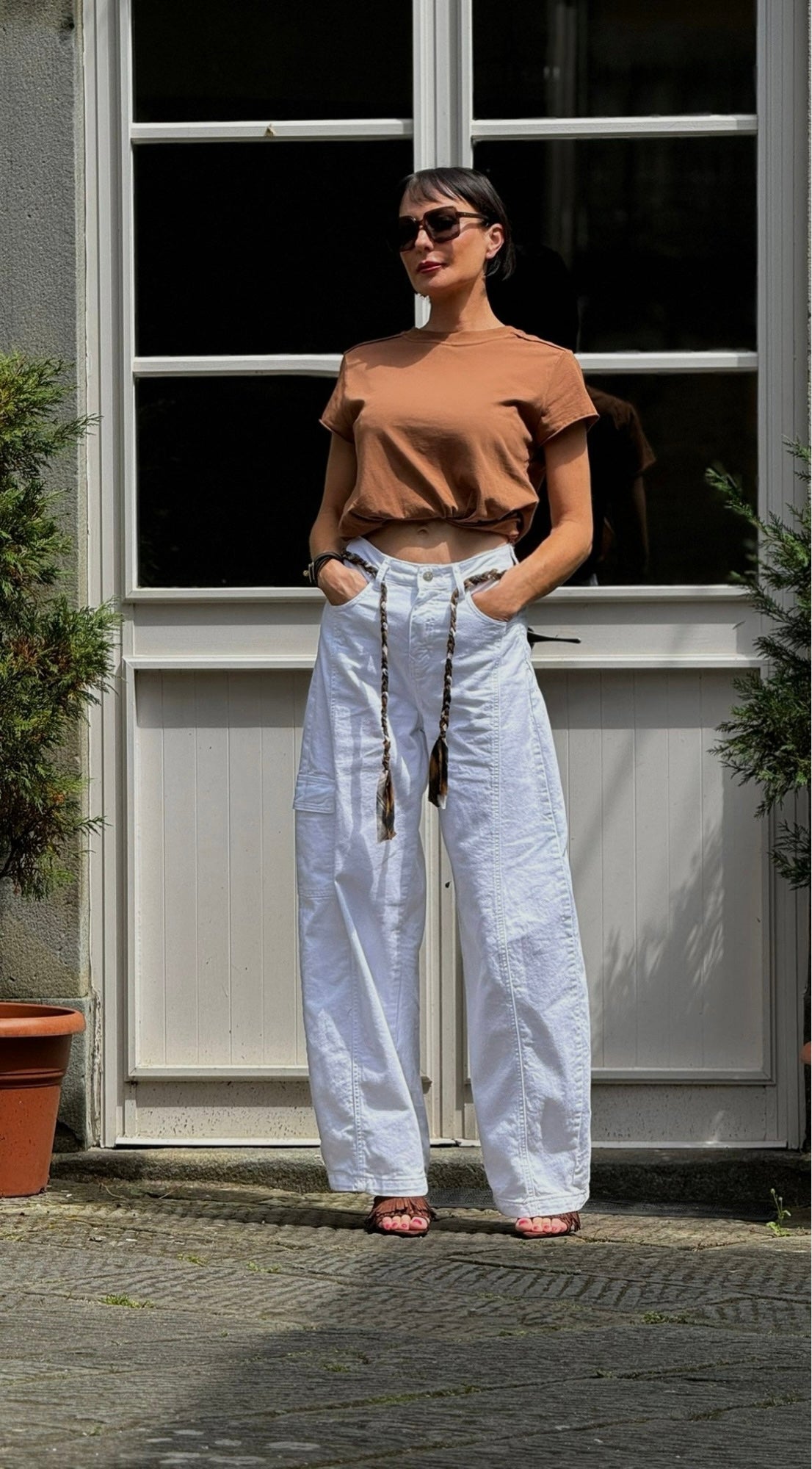 Jeans Suzy white + belt