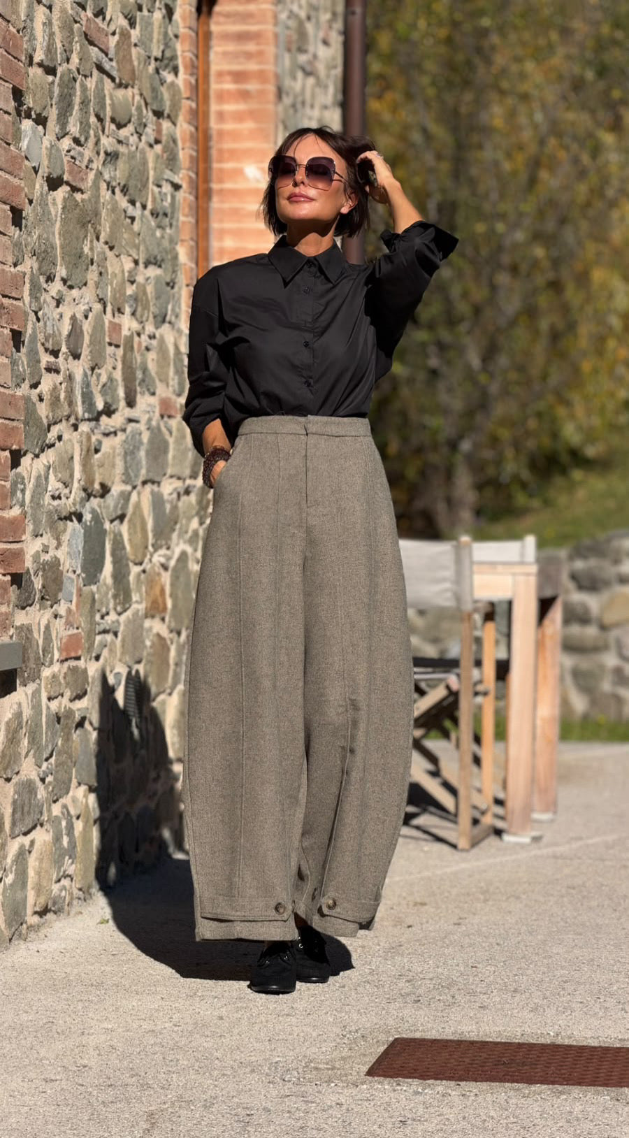 Blouse Leah black uni