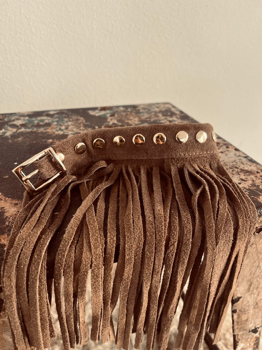 Belt sunny fringes taupe