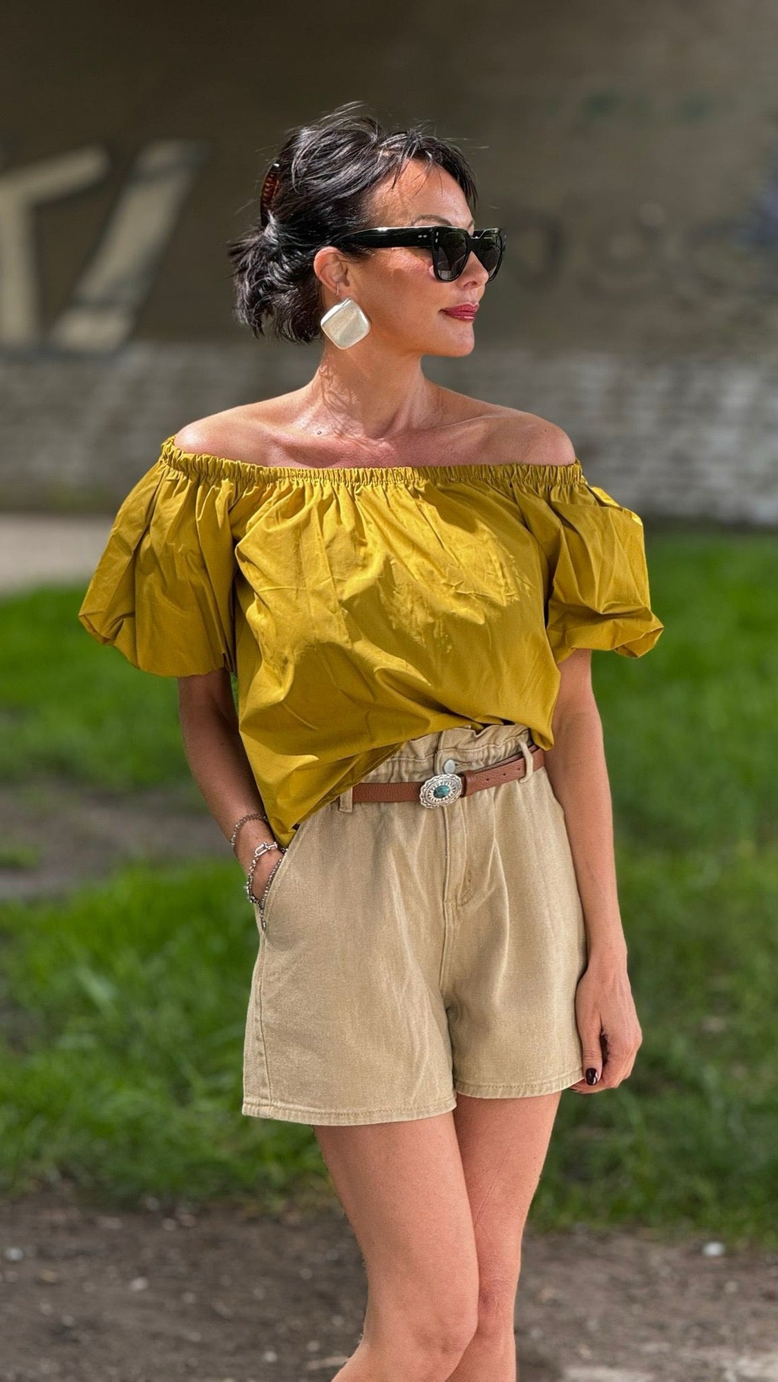 Poppy yellow blouse