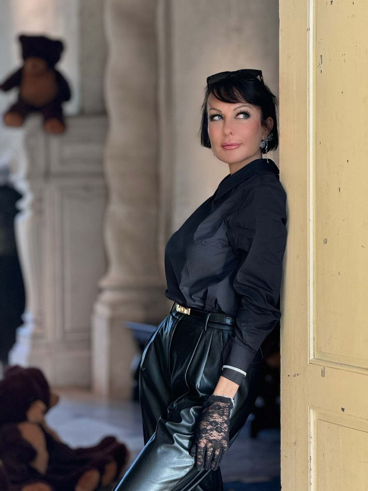 Blouse Liz button black