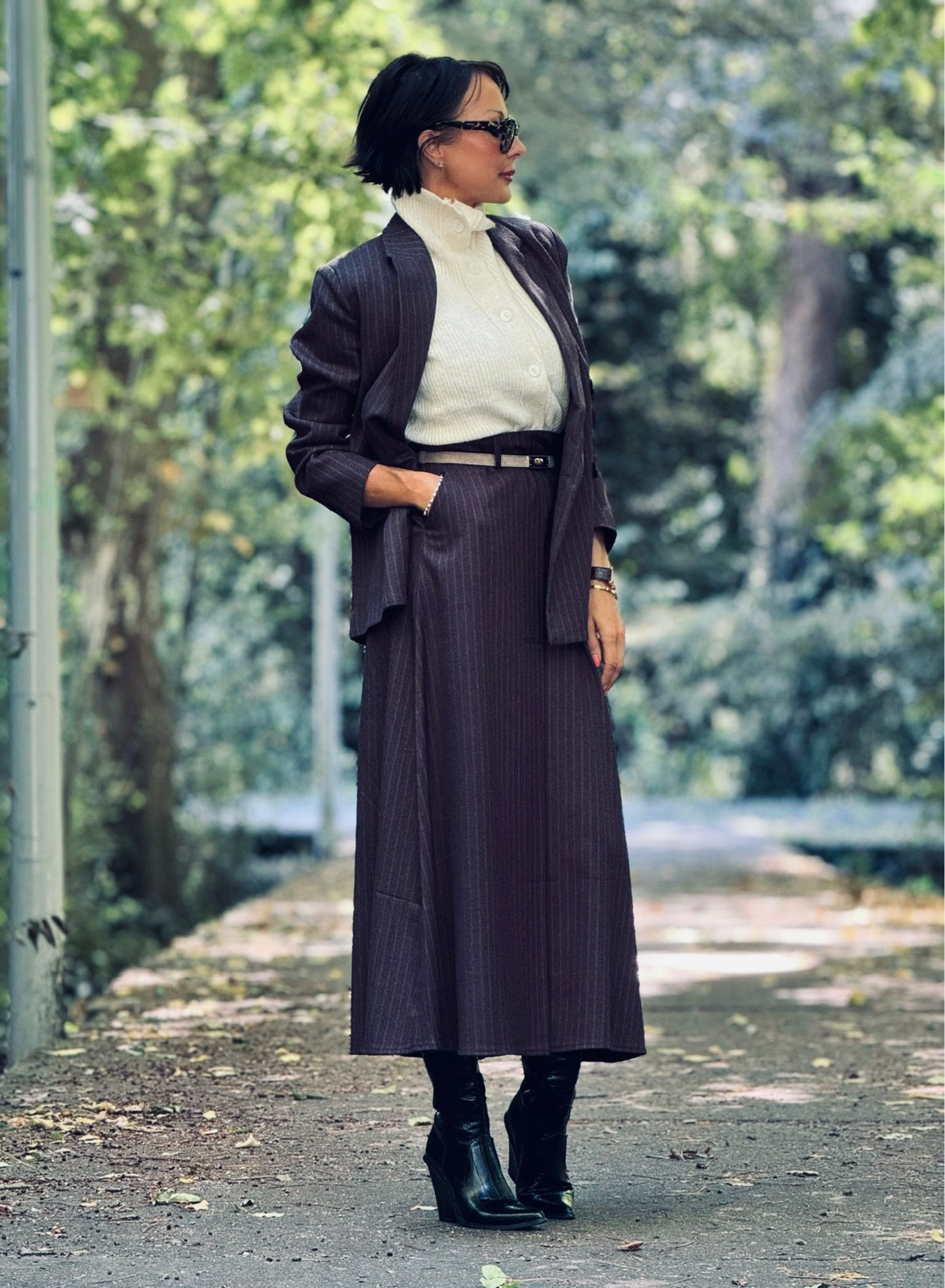 Skirt Liv striped black